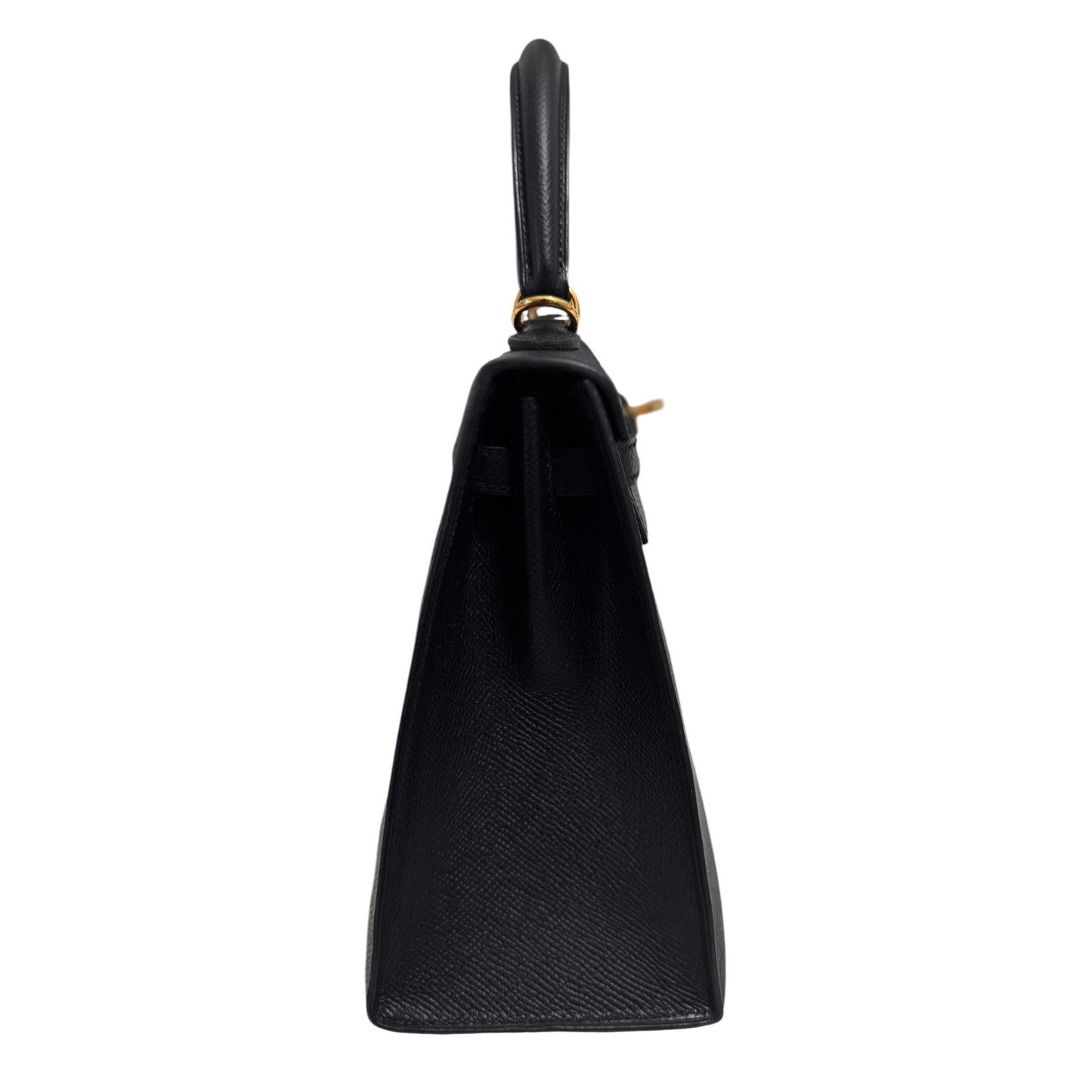 Hermes Kelly 25 Sellier Black Noir Epsom Leather Gold Hardware