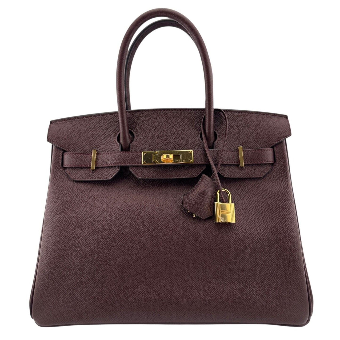 Hermes Birkin 30 Bourdeaux Red Epsom Leather Gold Hardware