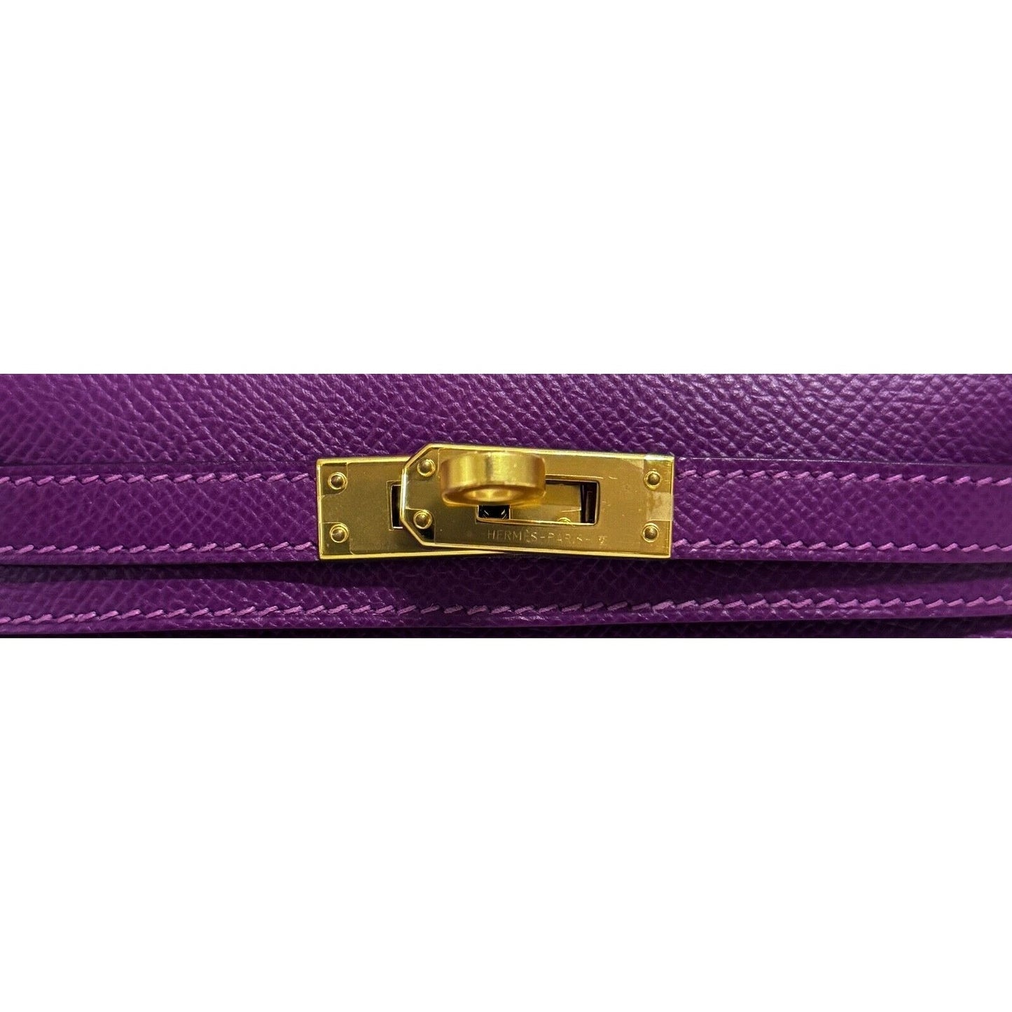 Hermes Kelly Mini 20 Anemone Purple Epsom Leather Gold Hardware