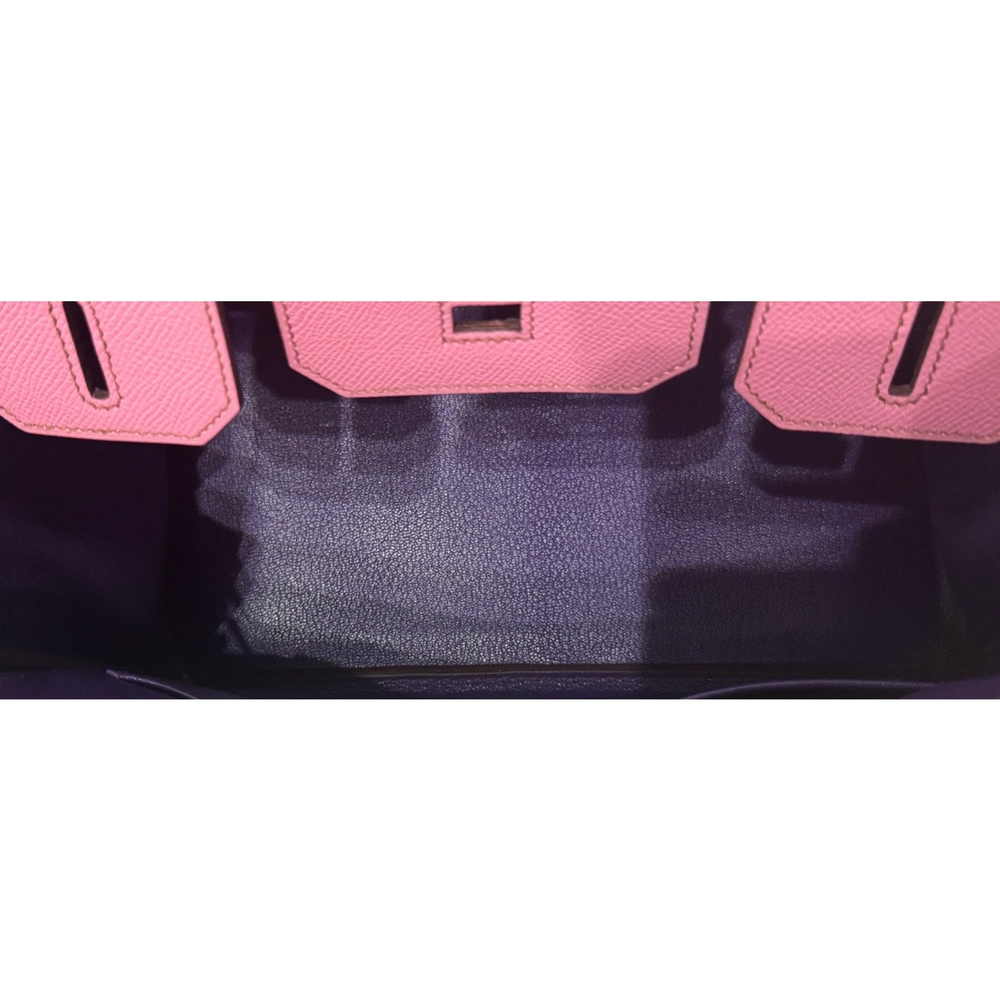 Hermes Birkin 30 Special Order Bubblegum Pink Ultra Violet Epsom Brushed Gold