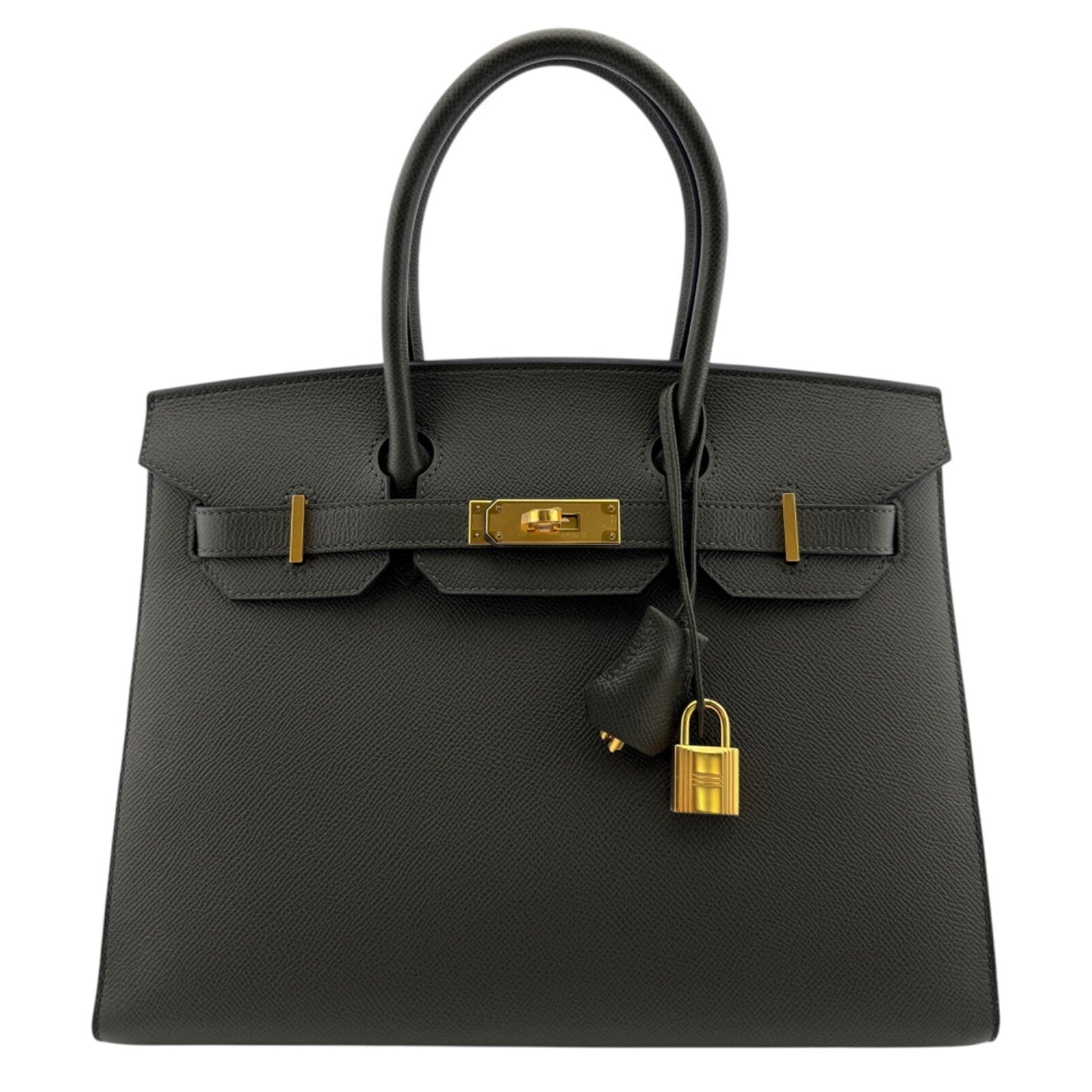 Hermes Birkin 30 Sellier Vert de Gris Green Epsom Leather Gold Hardware Handbag