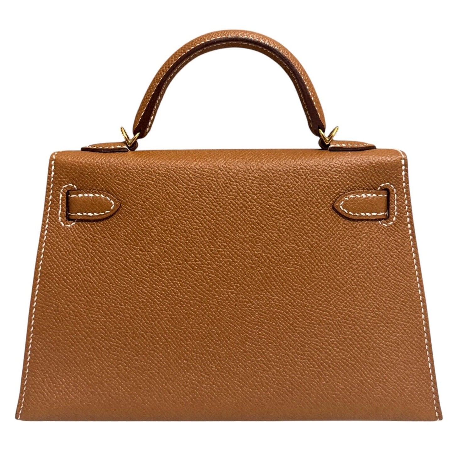 Hermes Kelly Mini 20 Gold Tan Epsom Leather Gold Hardware