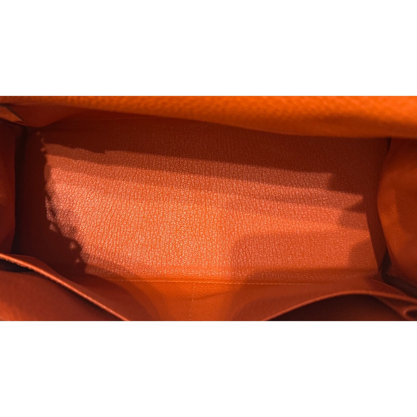 Hermes Kelly 28 Orange Togo Leather Palladium Hardware