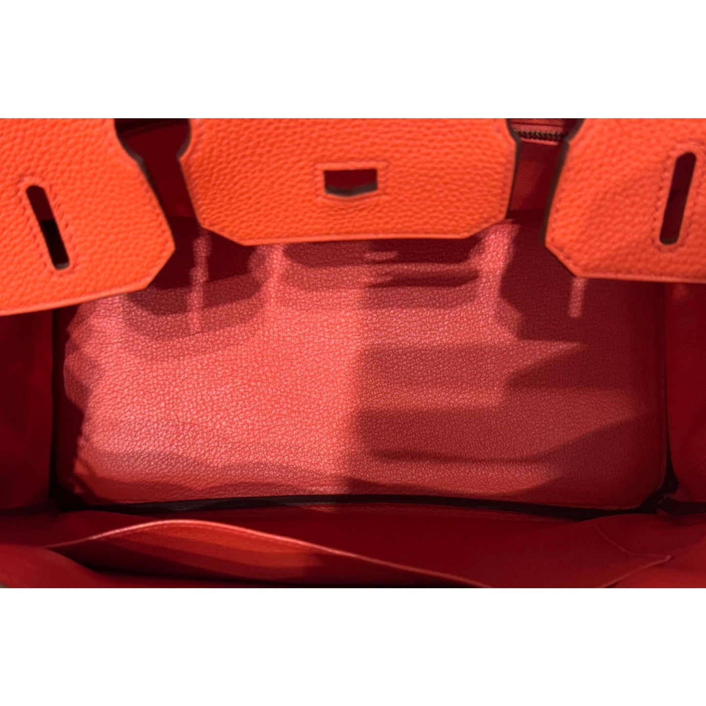 Hermes Birkin 30 Feu Orange Leather Gold Hardware RARE