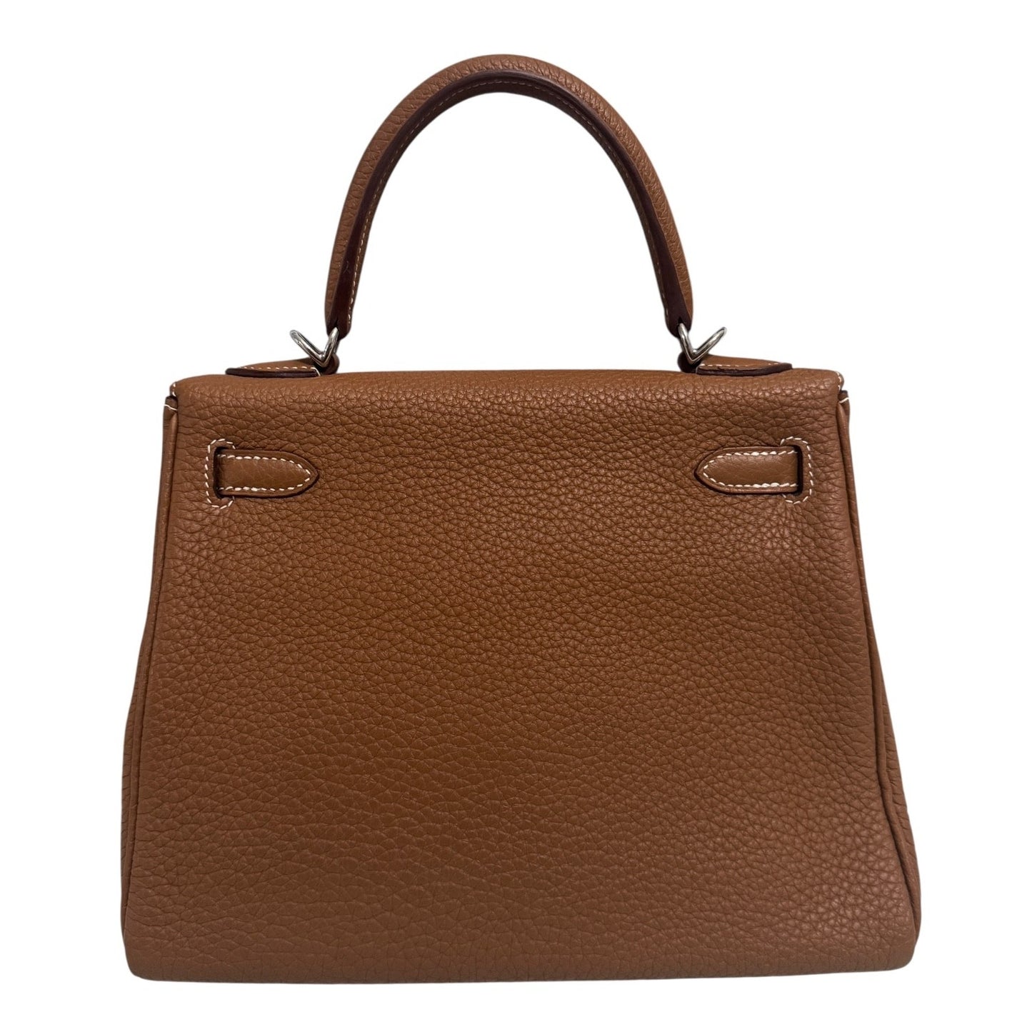 Hermes Kelly 25 Gold Tan Camel Togo Leather Palladium Hardware Shoulder Bag