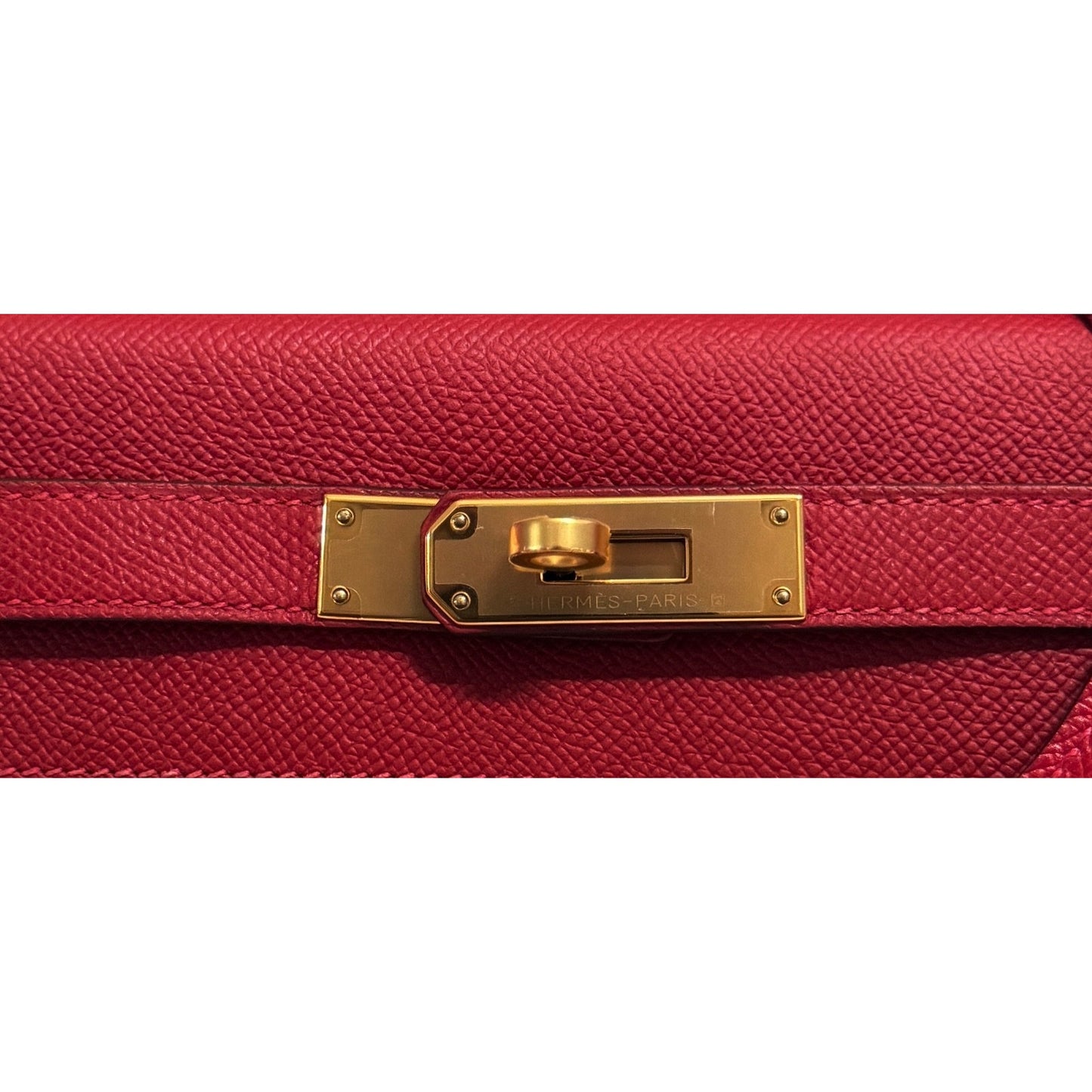 Hermes Kelly 28 Sellier Rouge Casaque Red Epsom Leather Gold Hardware