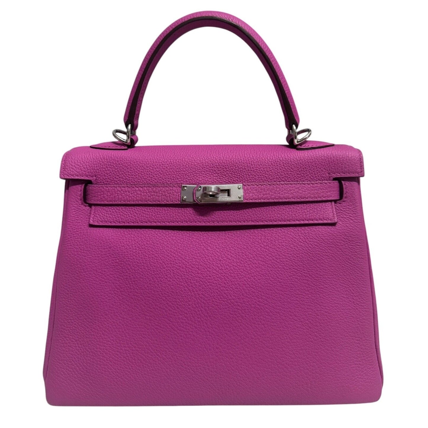 Hermes Kelly 25 Magnolia Pink Purple Togo Palladium Hardware