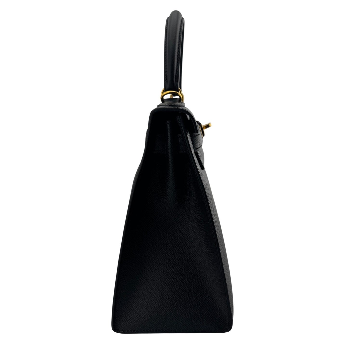 Hermes Kelly 28 Sellier Black Noir Epsom Leather Gold Hardware
