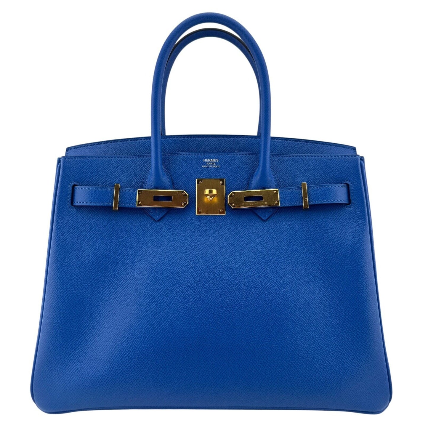 Hermes Birkin 30 Blue Zellige Epsom Leather Gold Hardware Handbag