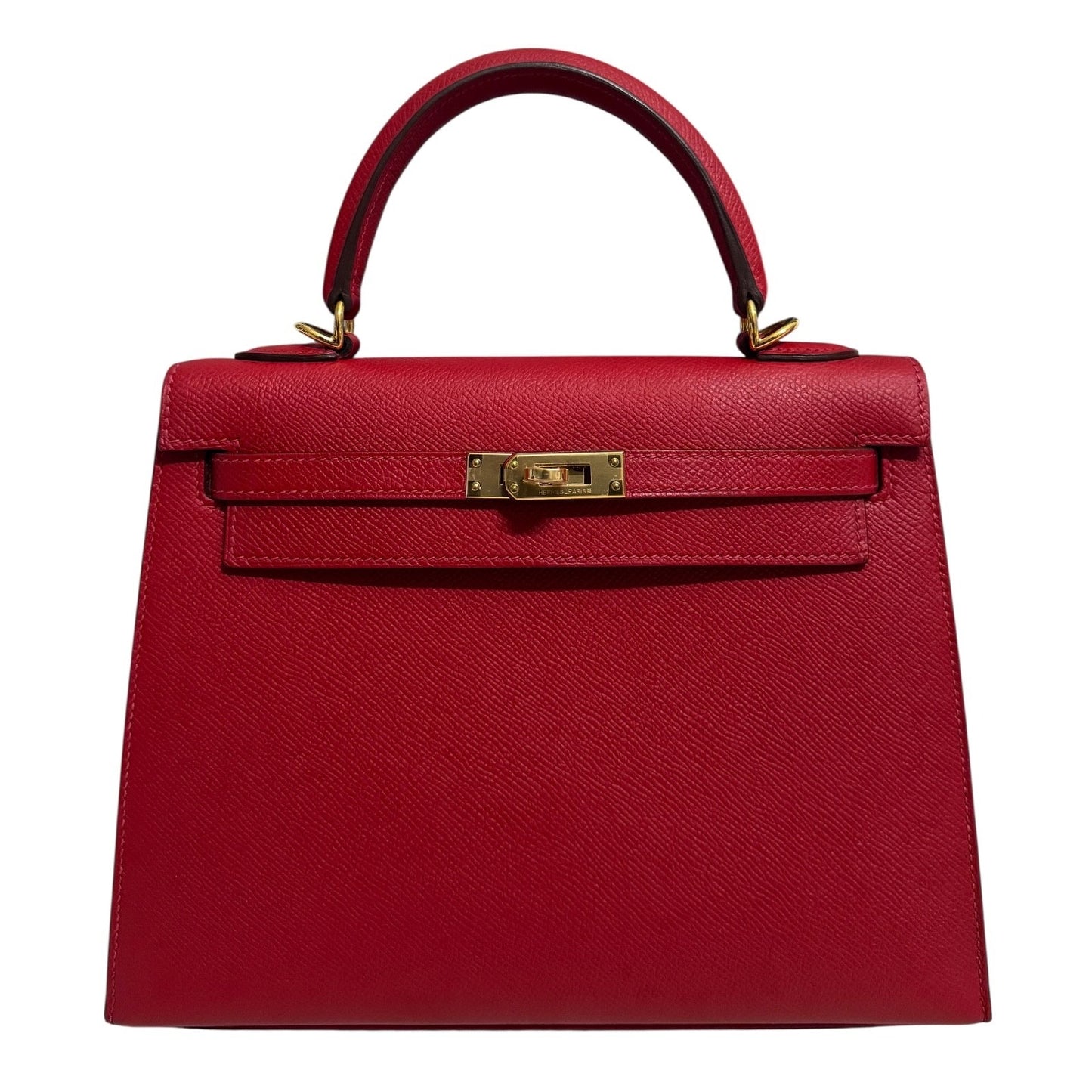 Hermes Kelly 25 Sellier Rouge Casaque Red Epsom Leather Gold Hardware