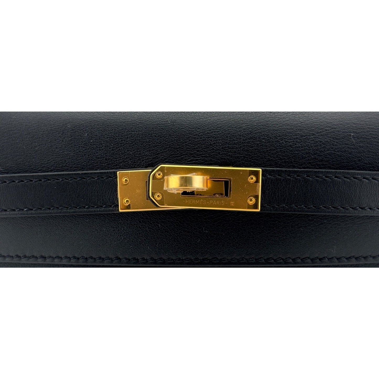 Hermes Kelly Mini Pochette Black Noir Leather Gold Hardware RARE