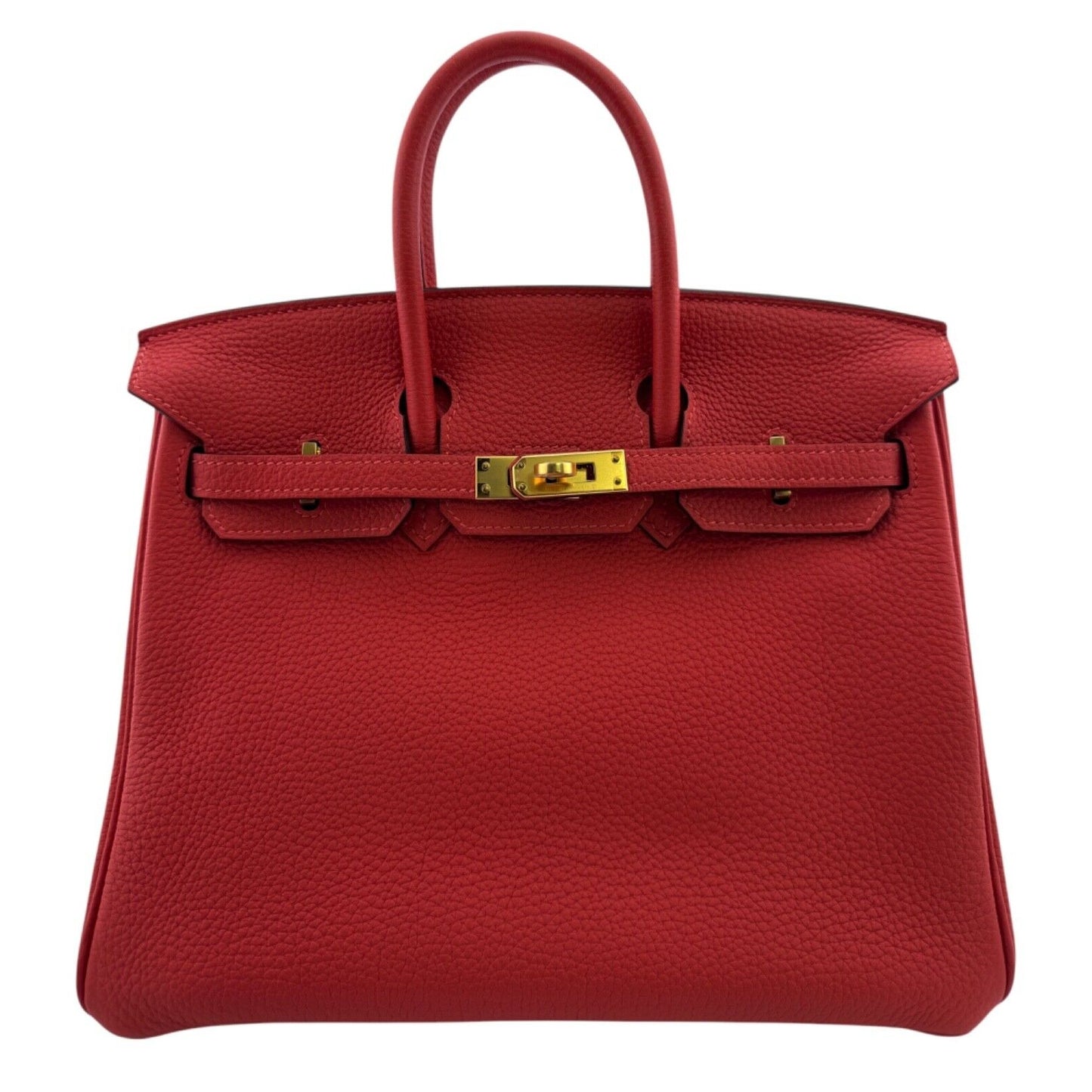 Hermes Birkin 25 Rouge Pivoine Red Togo Leather Gold Hardware