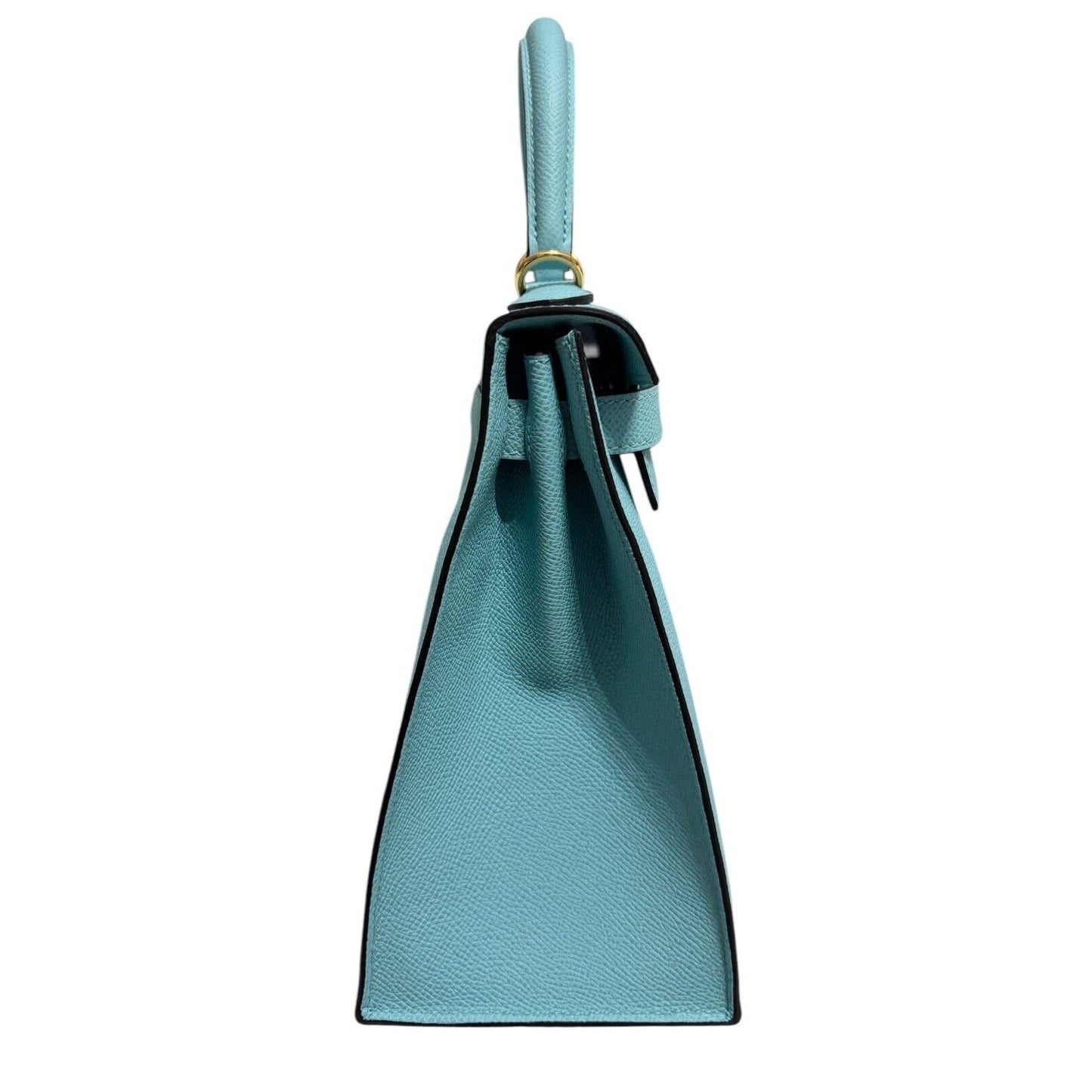 Hermes Kelly 28 Sellier Blue Atoll Tiffany Blue Epsom Leather Gold Hardware