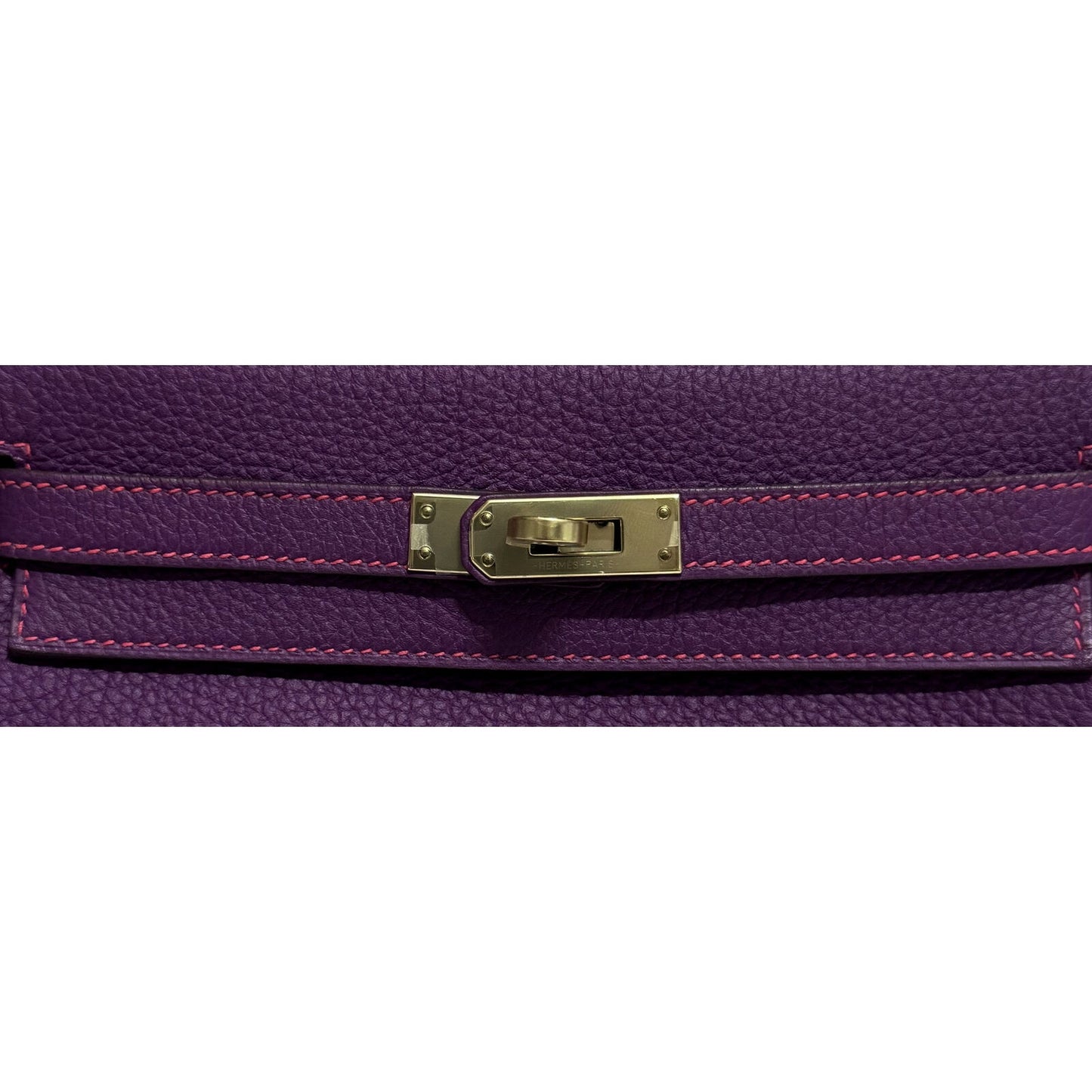 Hermes Kelly 25 Special Order Anemone & Rose Mexico Togo Permabrass Hardware