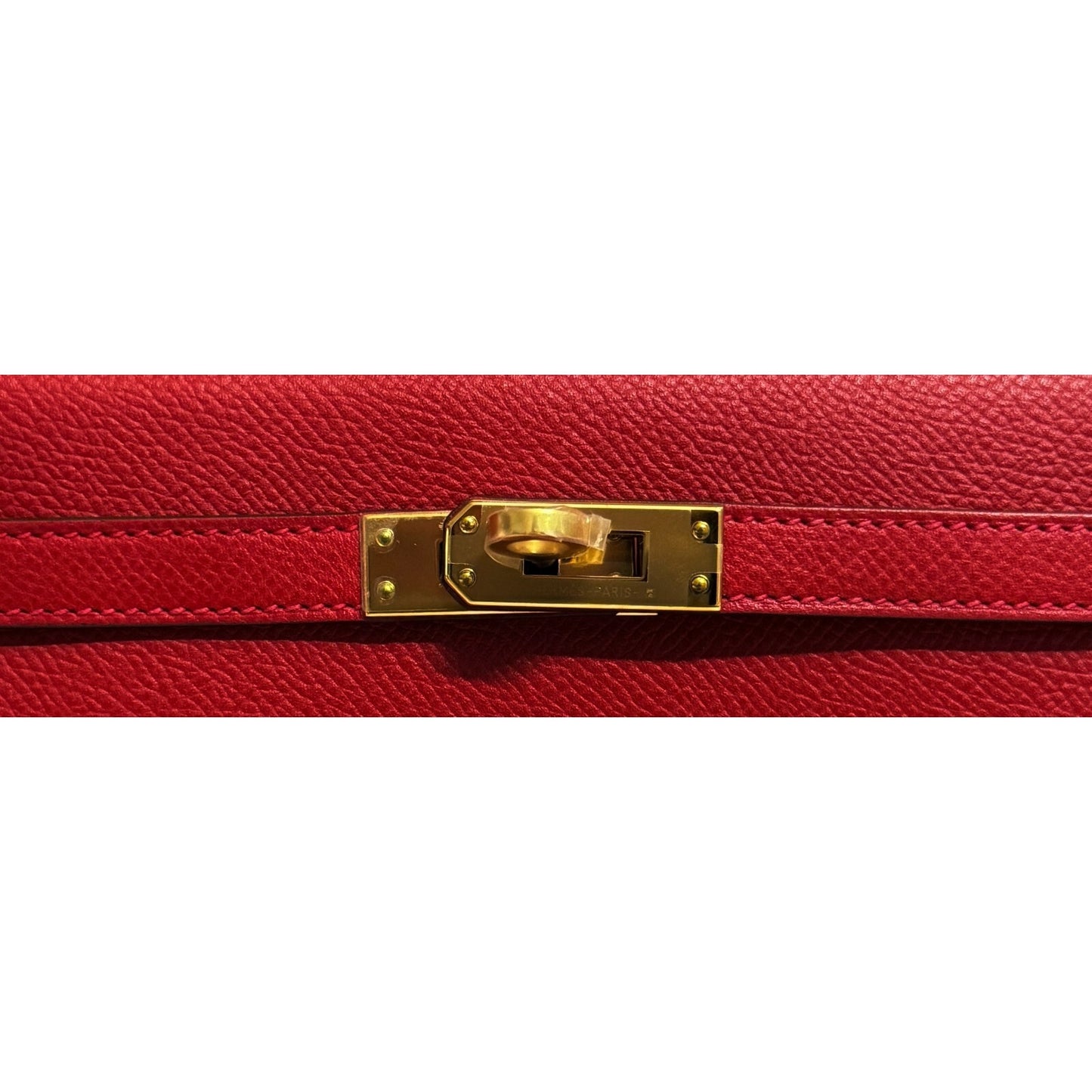Hermes Kelly 25 Sellier Rouge Casaque Red Epsom Leather Gold Hardware