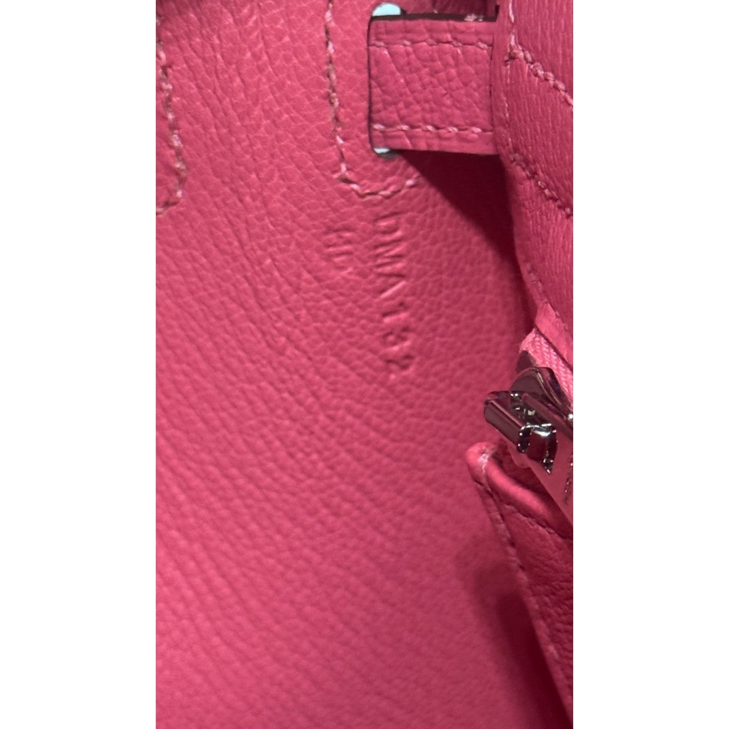 Hermes Kelly 25 Sellier Rose Azalee Azalea Pink Chevre Leather Palladium RARE