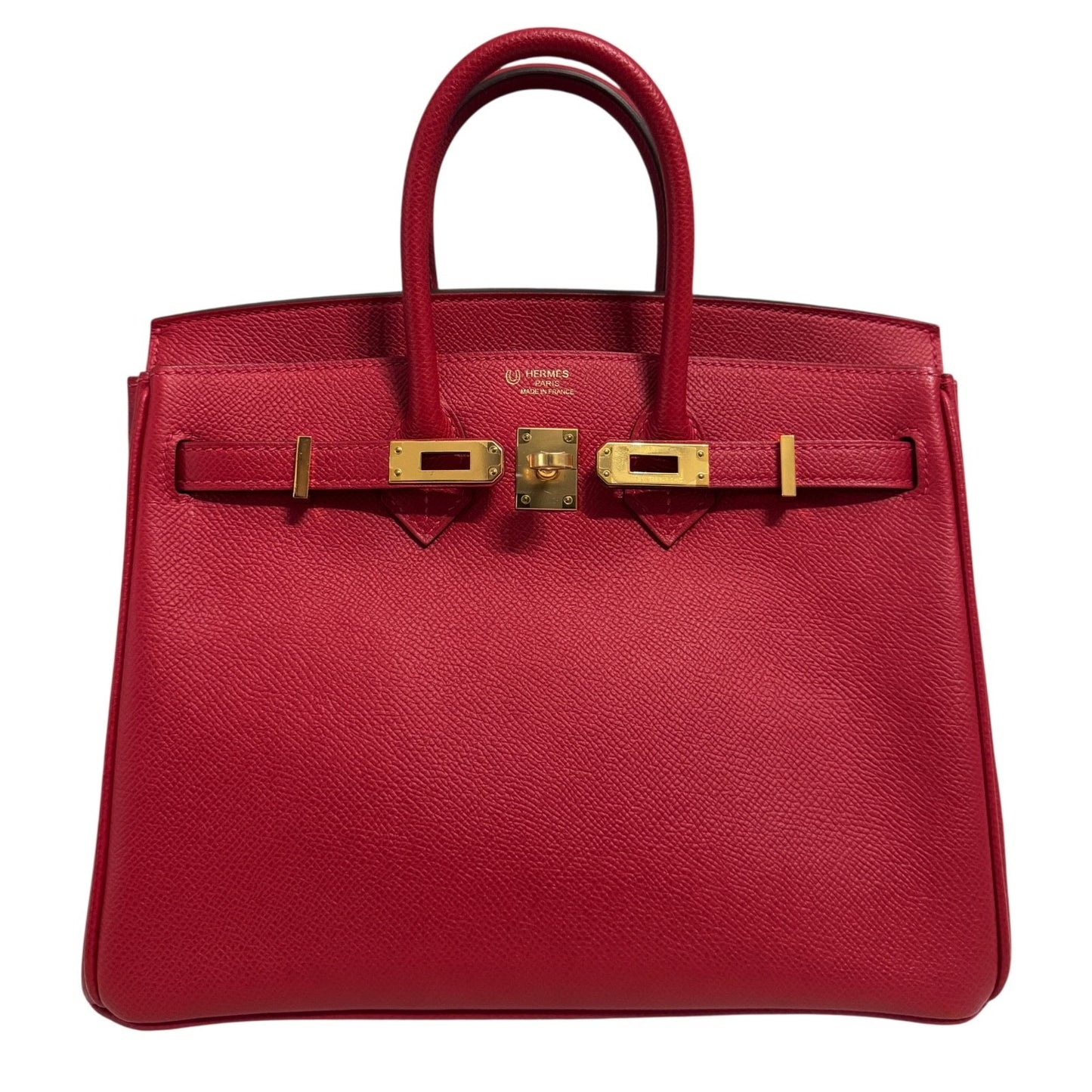Hermes Birkin 25 Special Order Rouge Casaque Red Epsom Leather Gold Hardware