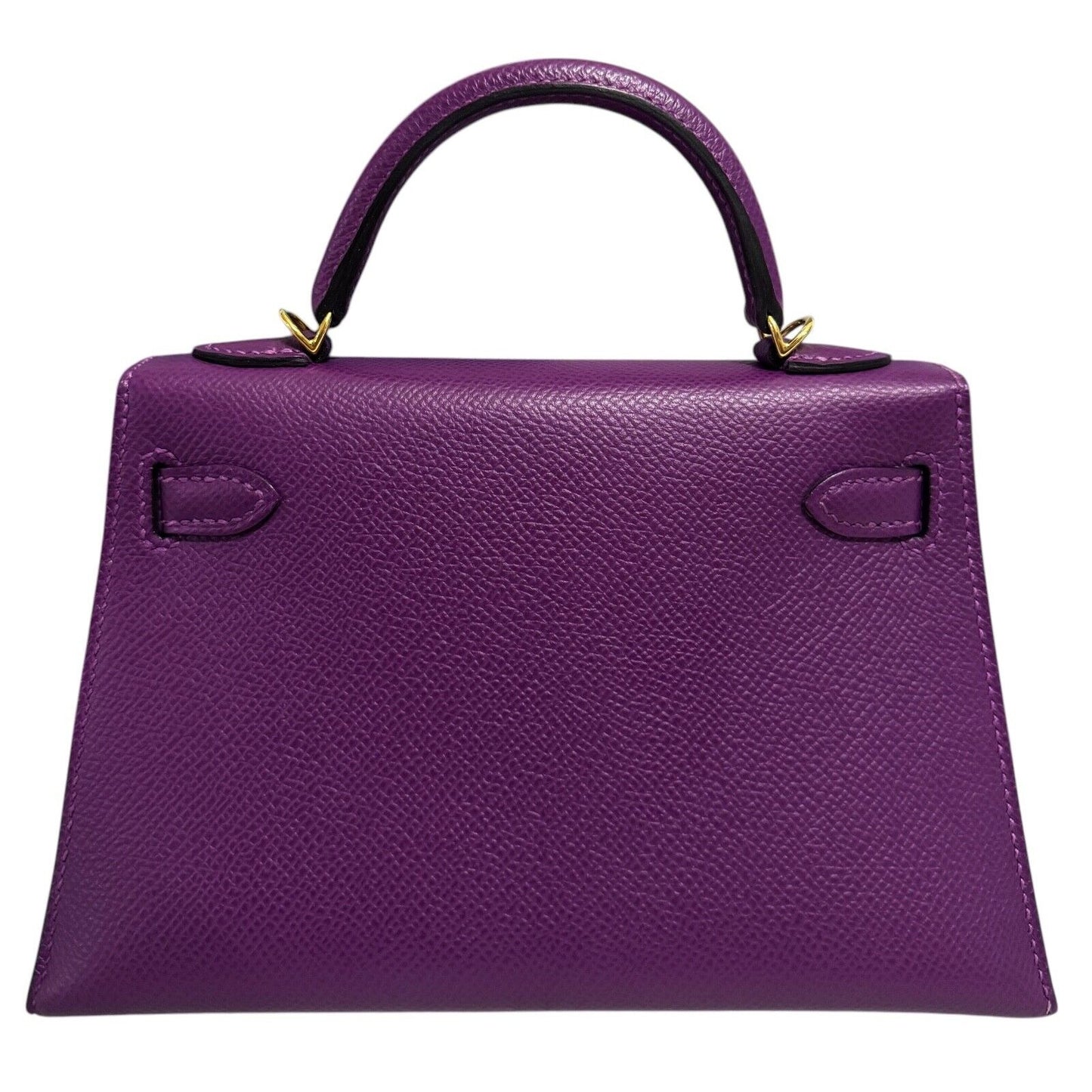 Hermes Kelly Mini 20 Anemone Purple Epsom Leather Gold Hardware