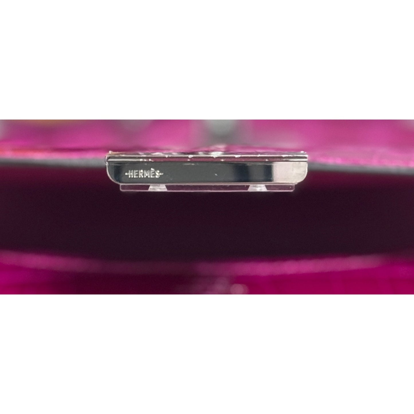 Hermès Constance 18 Mini Rose Scheherazade Shiny Alligator Palladium Hardware