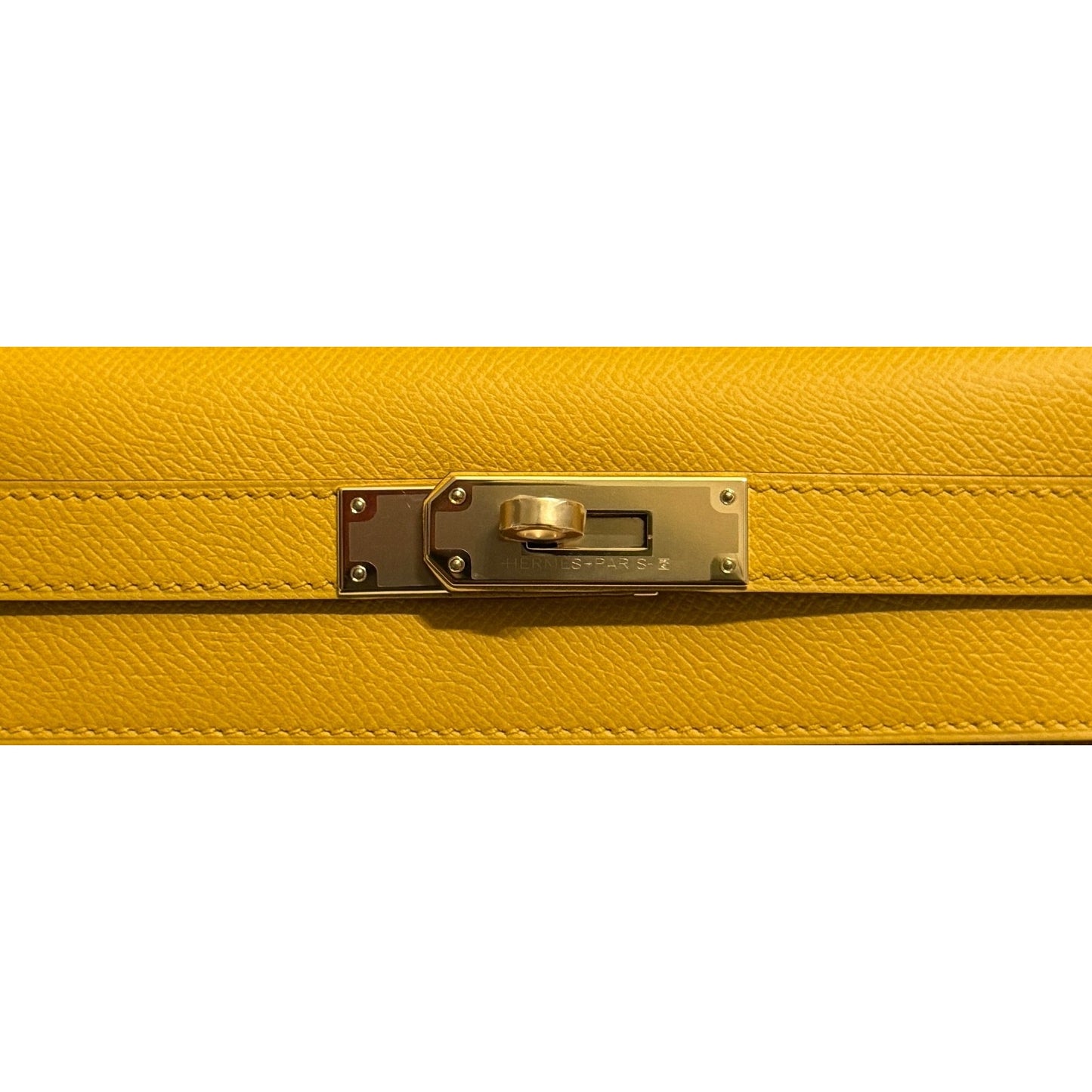 Hermes Kelly 28 Sellier Jaune Ambre Yellow Epsom Leather Gold Hardware