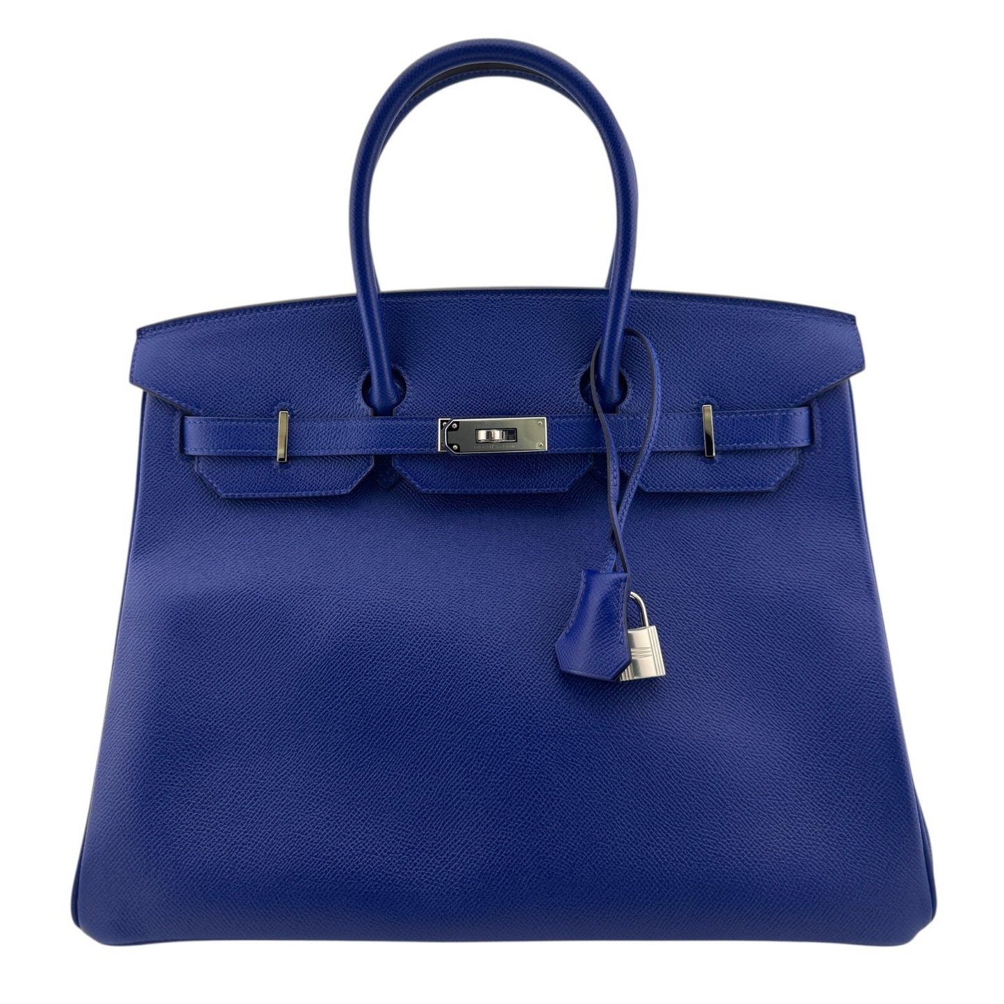 Hermes Birkin 35 Blue Electric Electrique Epsom Leather Palladium Hardware