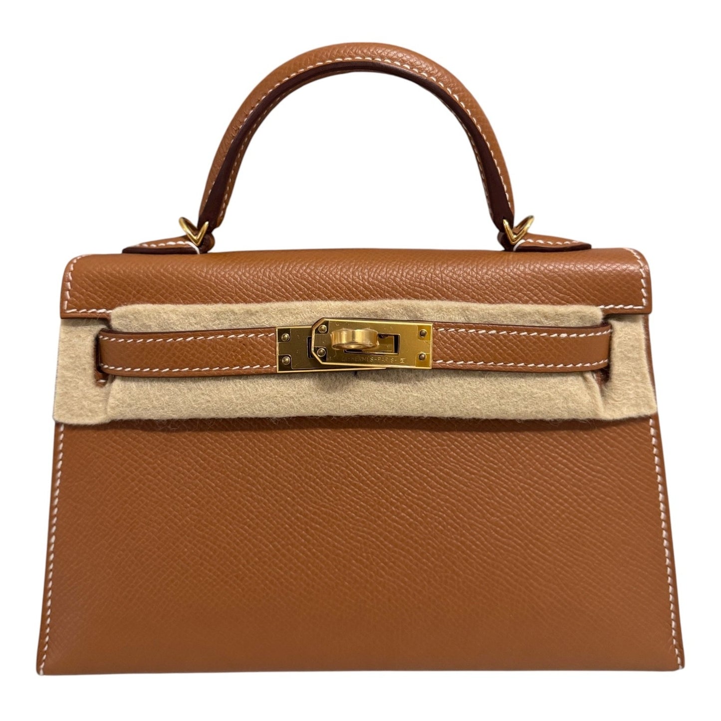 Hermes Kelly Mini 20 Gold Tan Epsom Leather Gold Hardware
