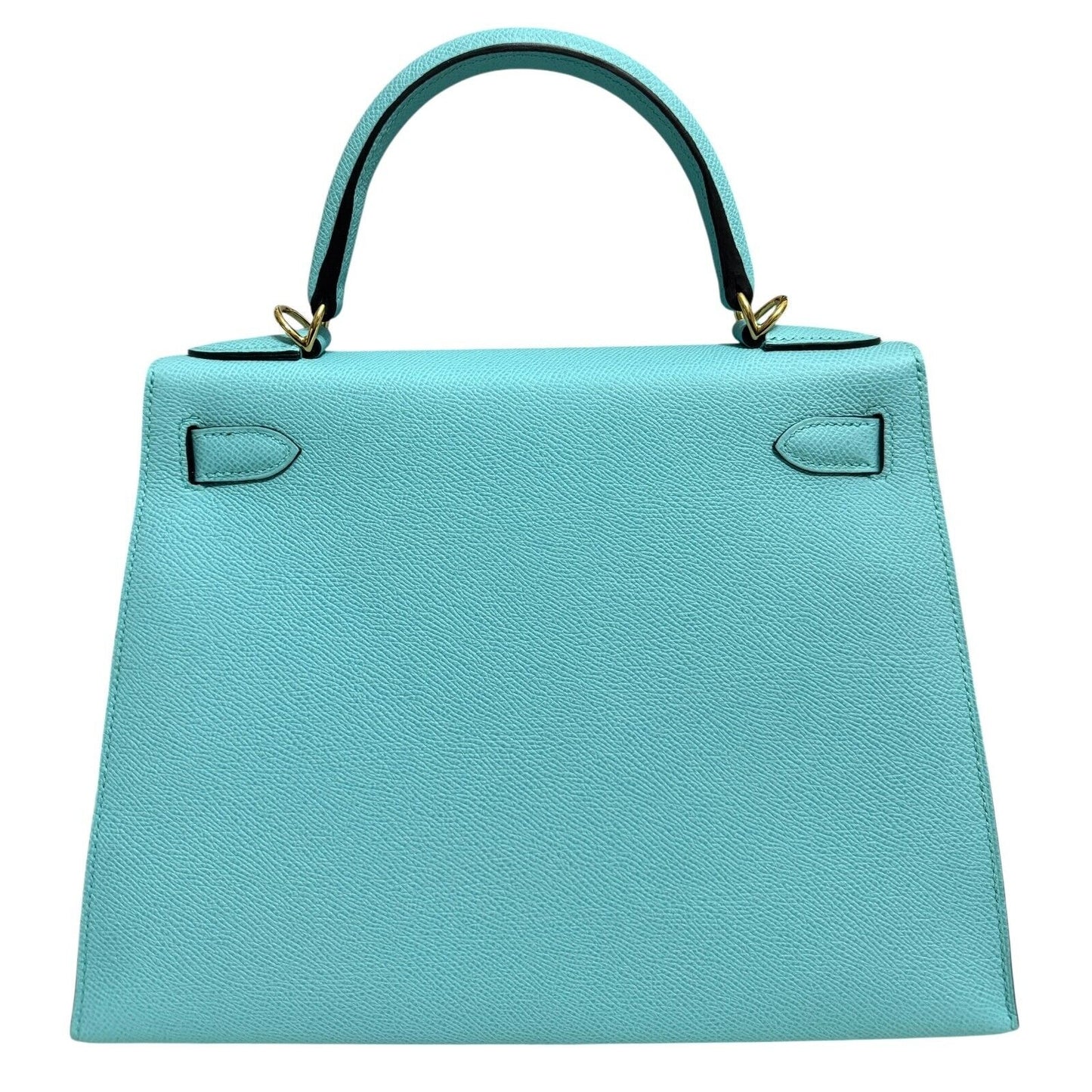 Hermes Kelly 28 Sellier Blue Atoll Tiffany Blue Epsom Leather Gold Hardware