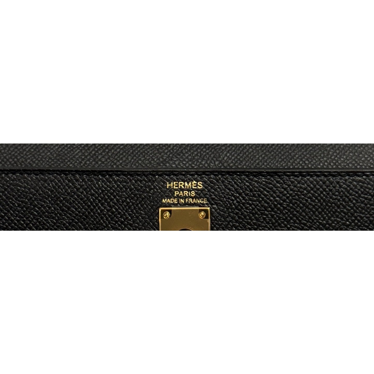 Hermes Kelly 25 Sellier Black Noir Epsom Leather Gold Hardware