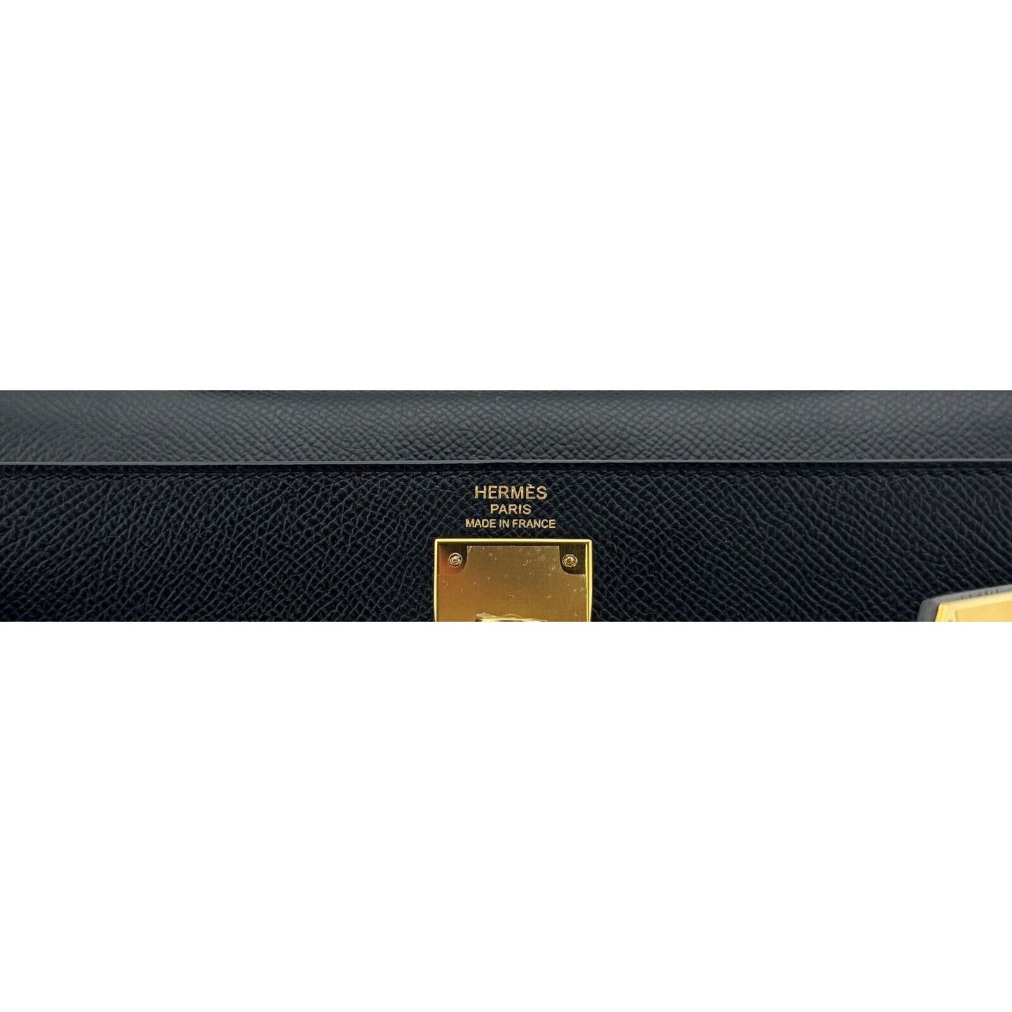Hermes Kelly 28 Sellier Black Noir Epsom Leather Gold Hardware