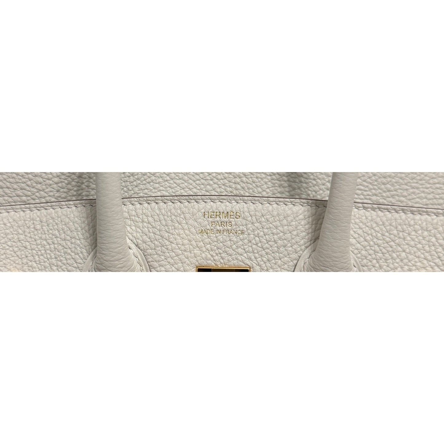 Hermes Birkin 25 Mushroom White Gray Togo Leather Gold Hardware