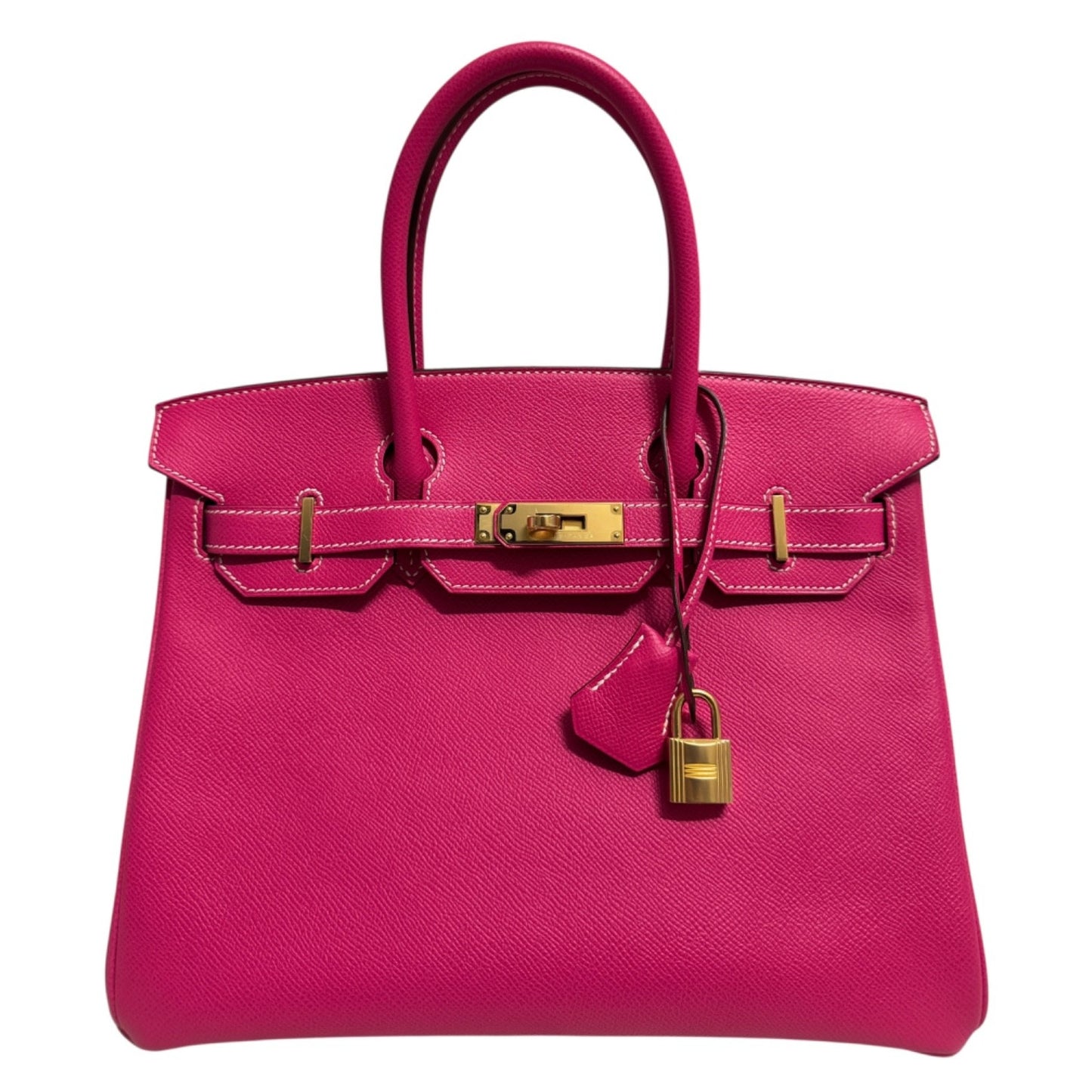 Hermes Birkin 30 Rose Tyrien Pink Epsom Leather Gold Hardware RARE