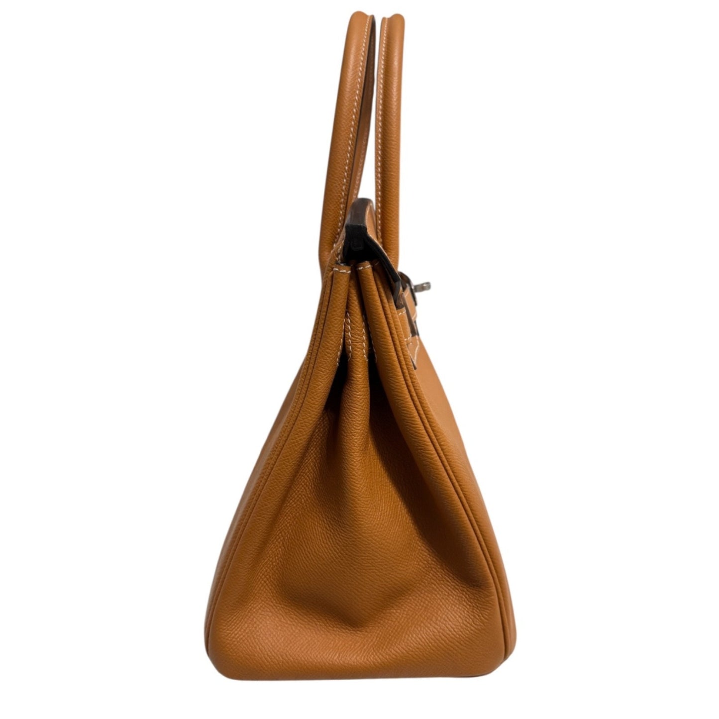 Hermes Birkin 30 Toffee Tan Camel Epsom Leather Palladium Hardware