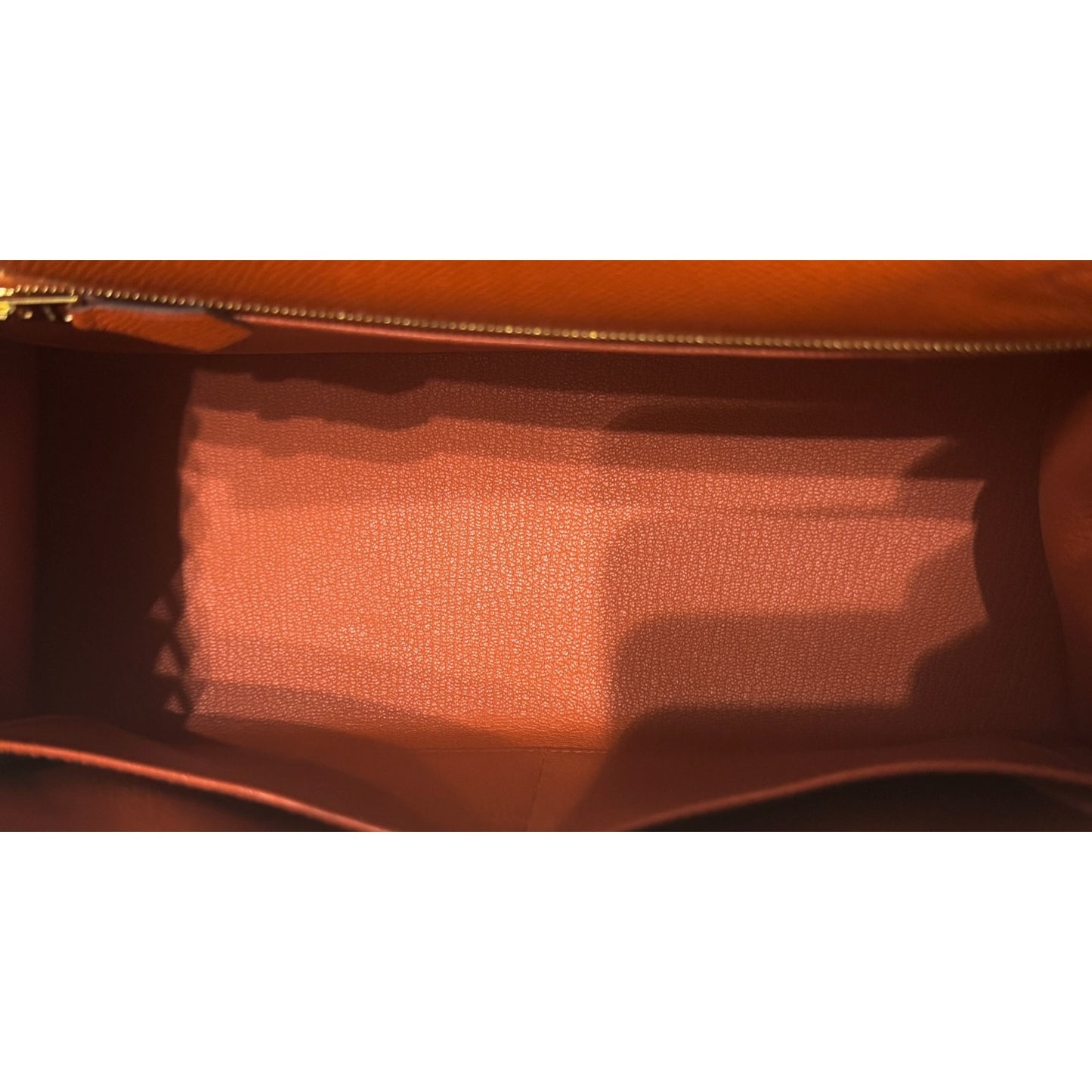 Hermes Kelly 28 Sellier Terre Battue Orange Epsom Leather Gold Hardware