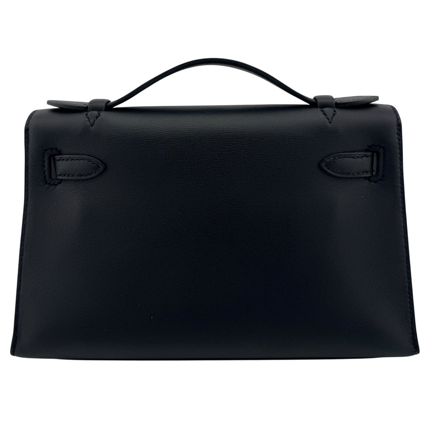 Hermes Kelly Mini Pochette Black Noir Leather Gold Hardware RARE