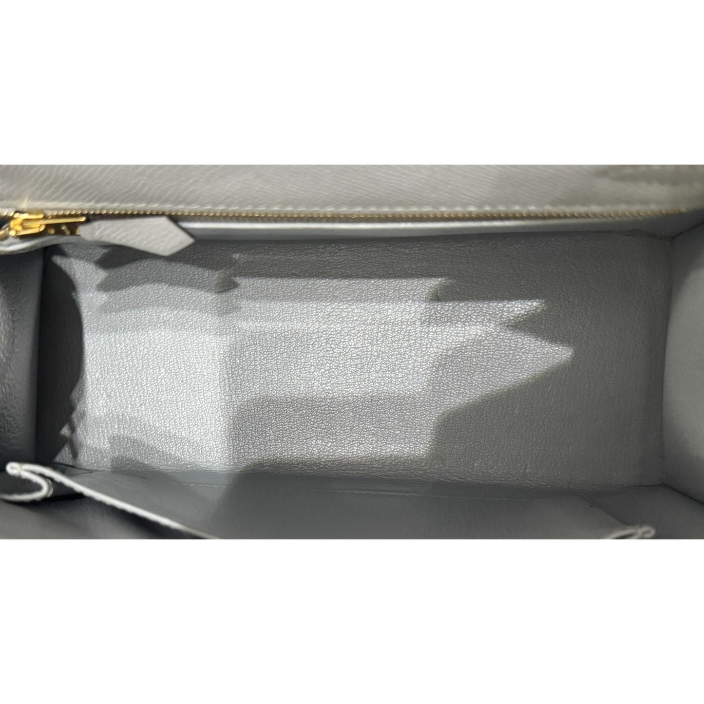 Hermes Kelly 25 Sellier Gris Mouette Gray Epsom Leather Gold Hardware