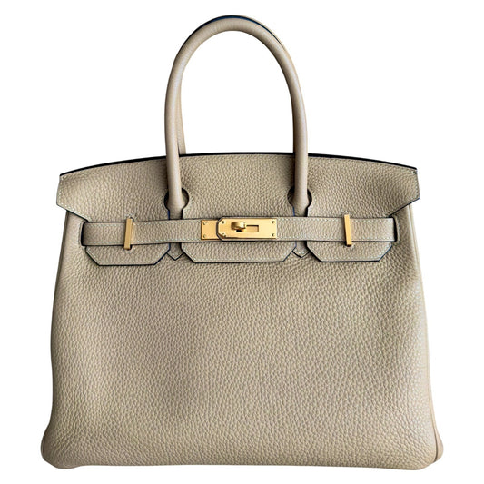 Hermes Birkin 30 Trench beige Togo Leather Gold Hardware Handbag