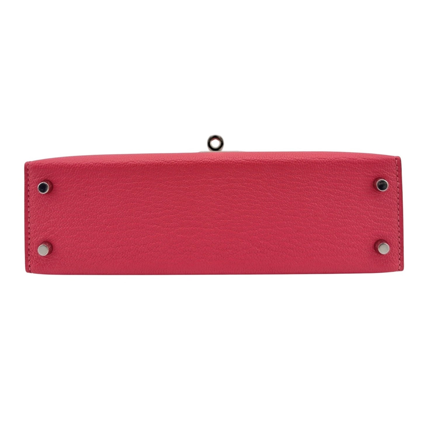 Hermes Kelly Mini 20 Rose Azalee Pink Chèvre Leather Palladium Hardware RARE