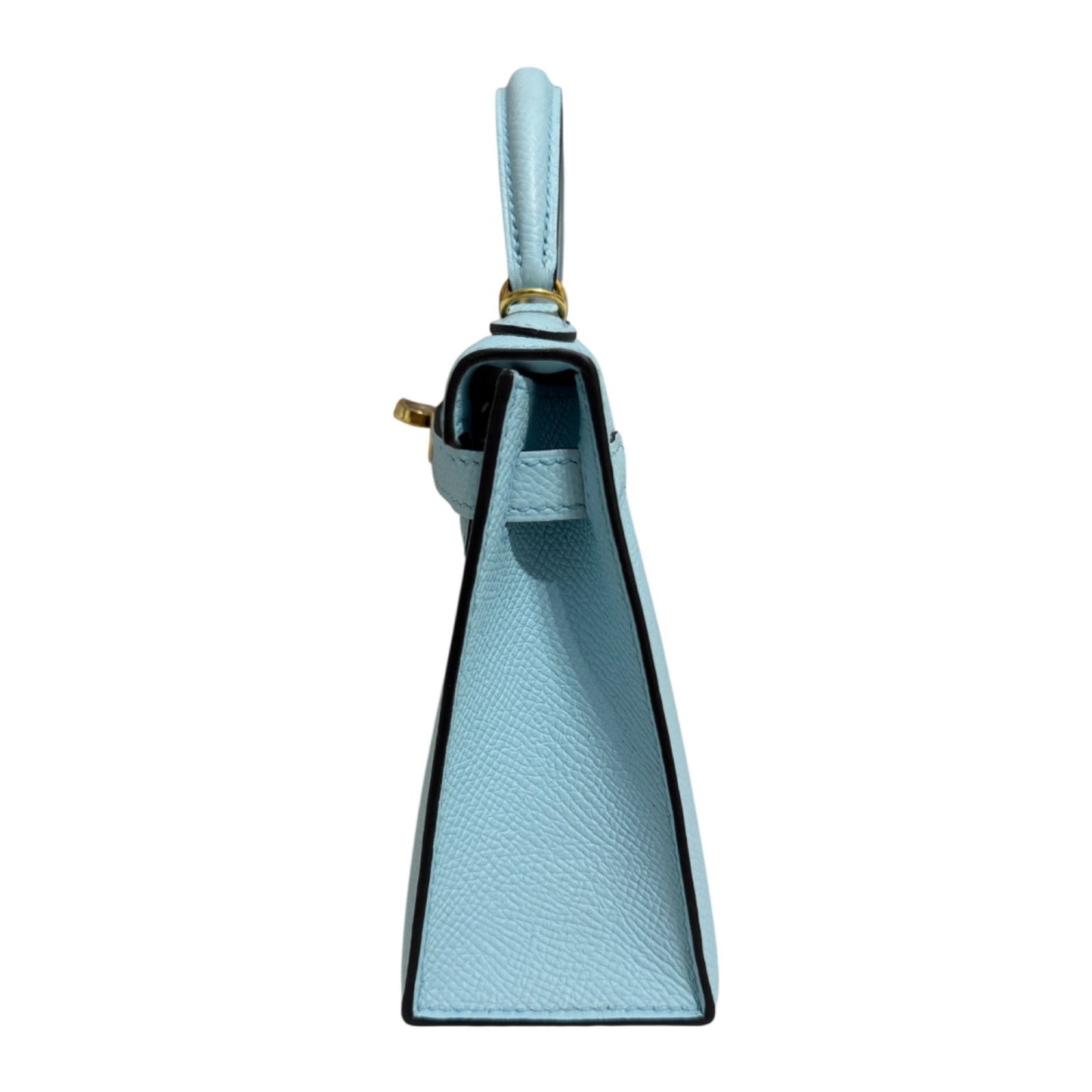 Hermes Kelly Mini 20 Bleu Zephyr Blue Epsom Leather Gold Hardware RARE