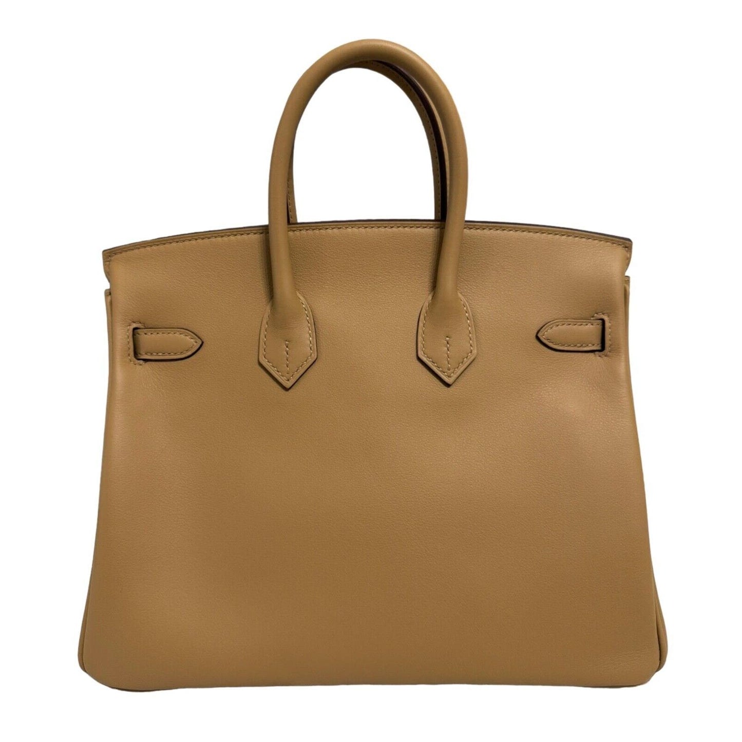 Hermes Birkin 25 Limited Edition In and Out Swift Leather Biscuit White Palladium Hardware 2023