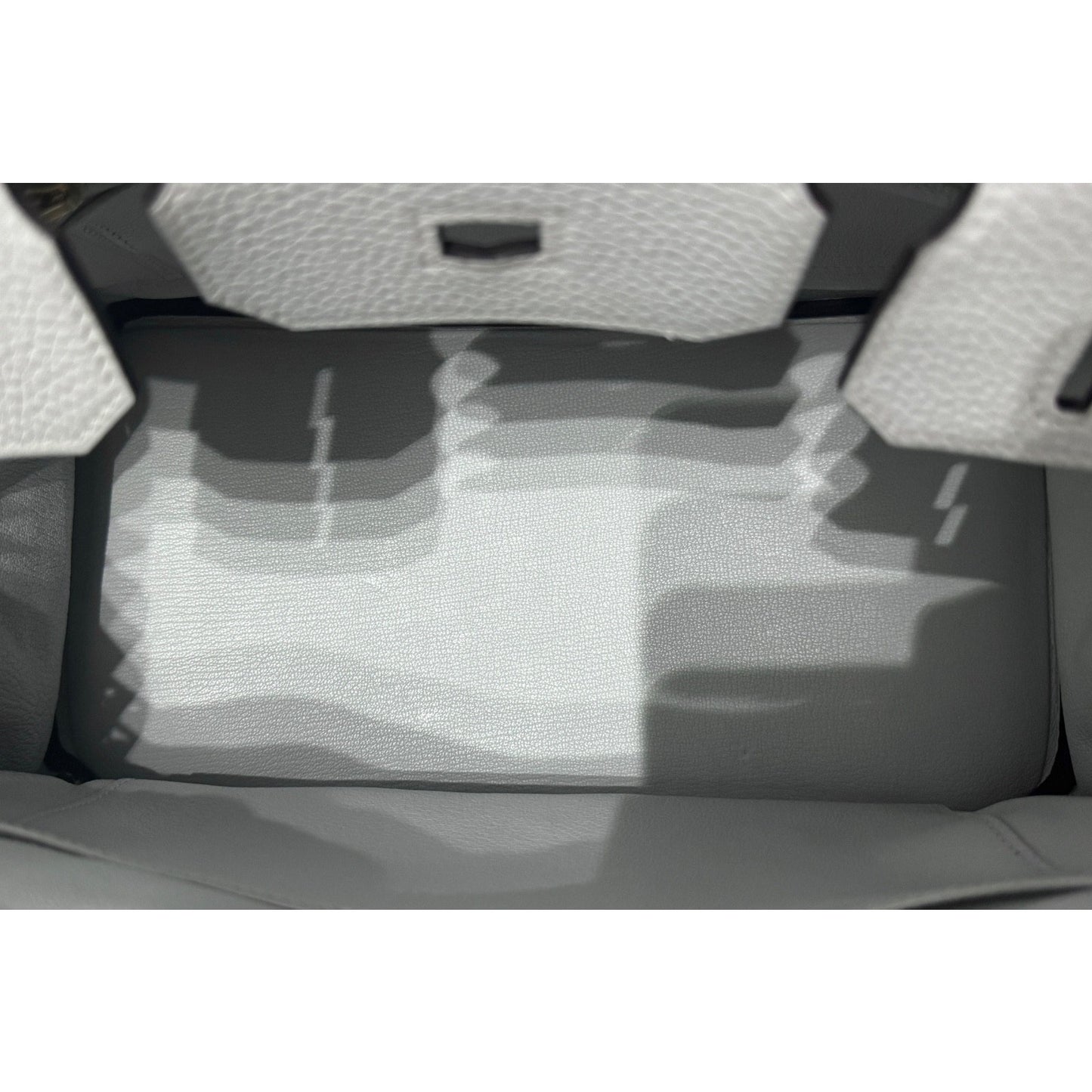 Hermes Birkin 30 Bleu Pale Blue Gray Leather Gold Hardware