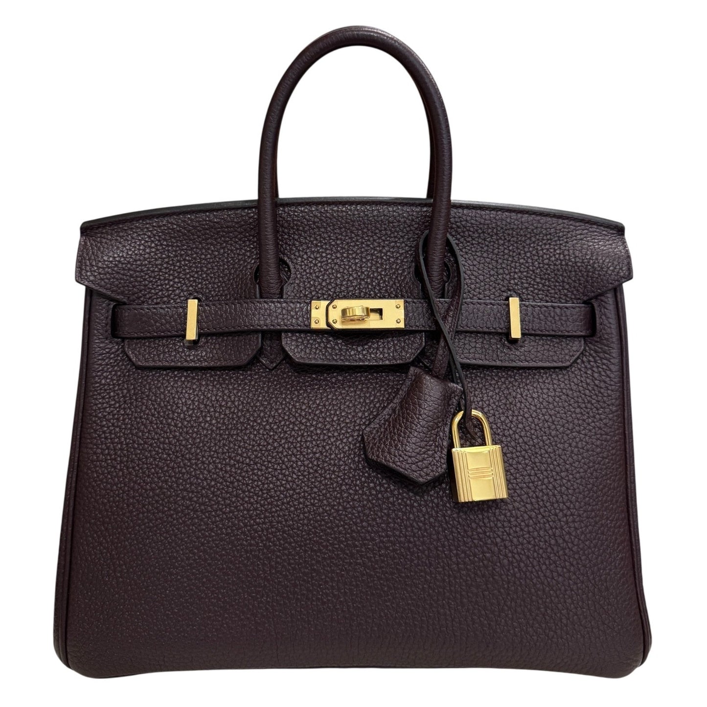 Hermes Birkin 25 Rouge Sellier Red Burgundy Togo Leather Gold Hardware RARE