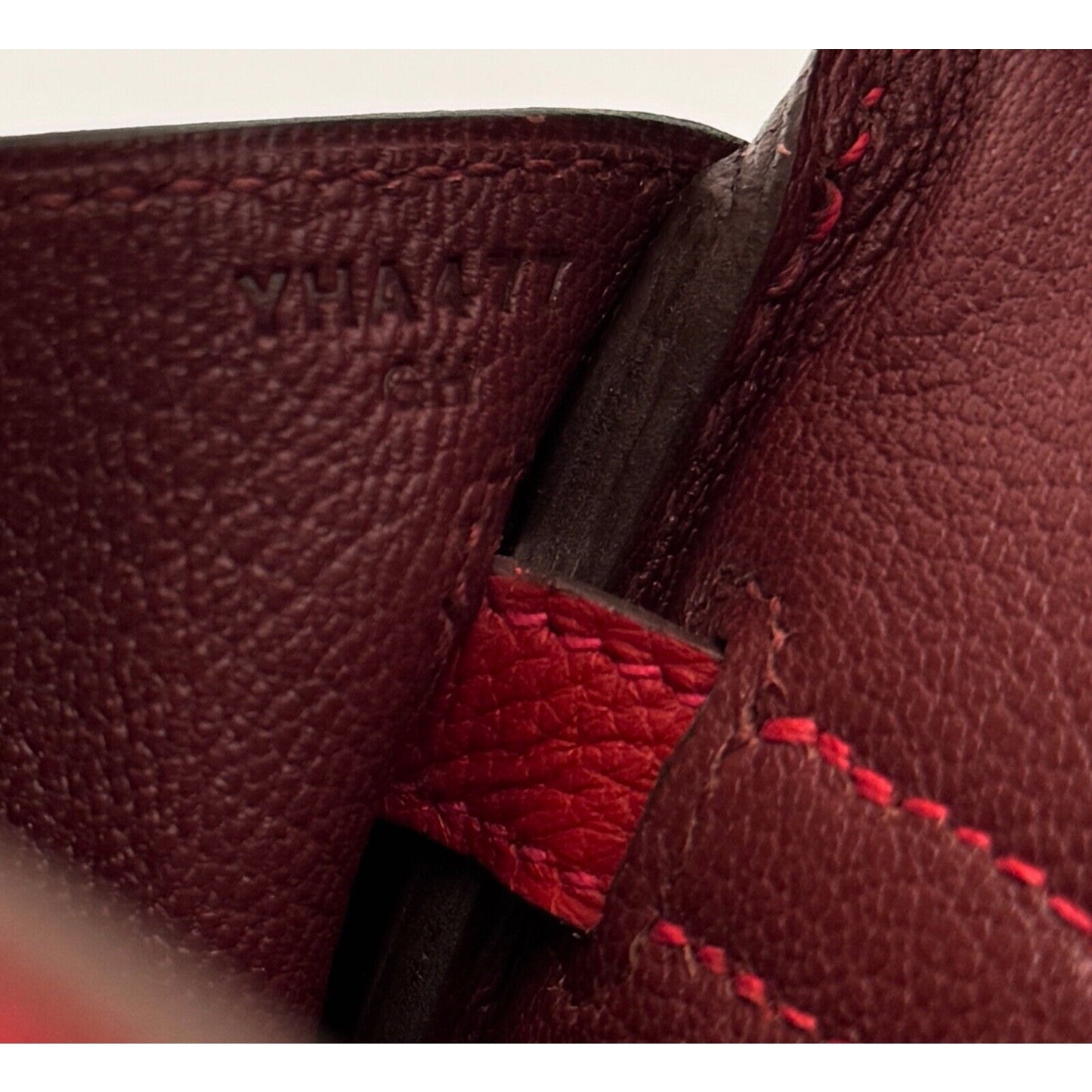 Hermes Birkin 25 Verso Rouge Casaque Rouge H Togo Leather Palladium Hardware