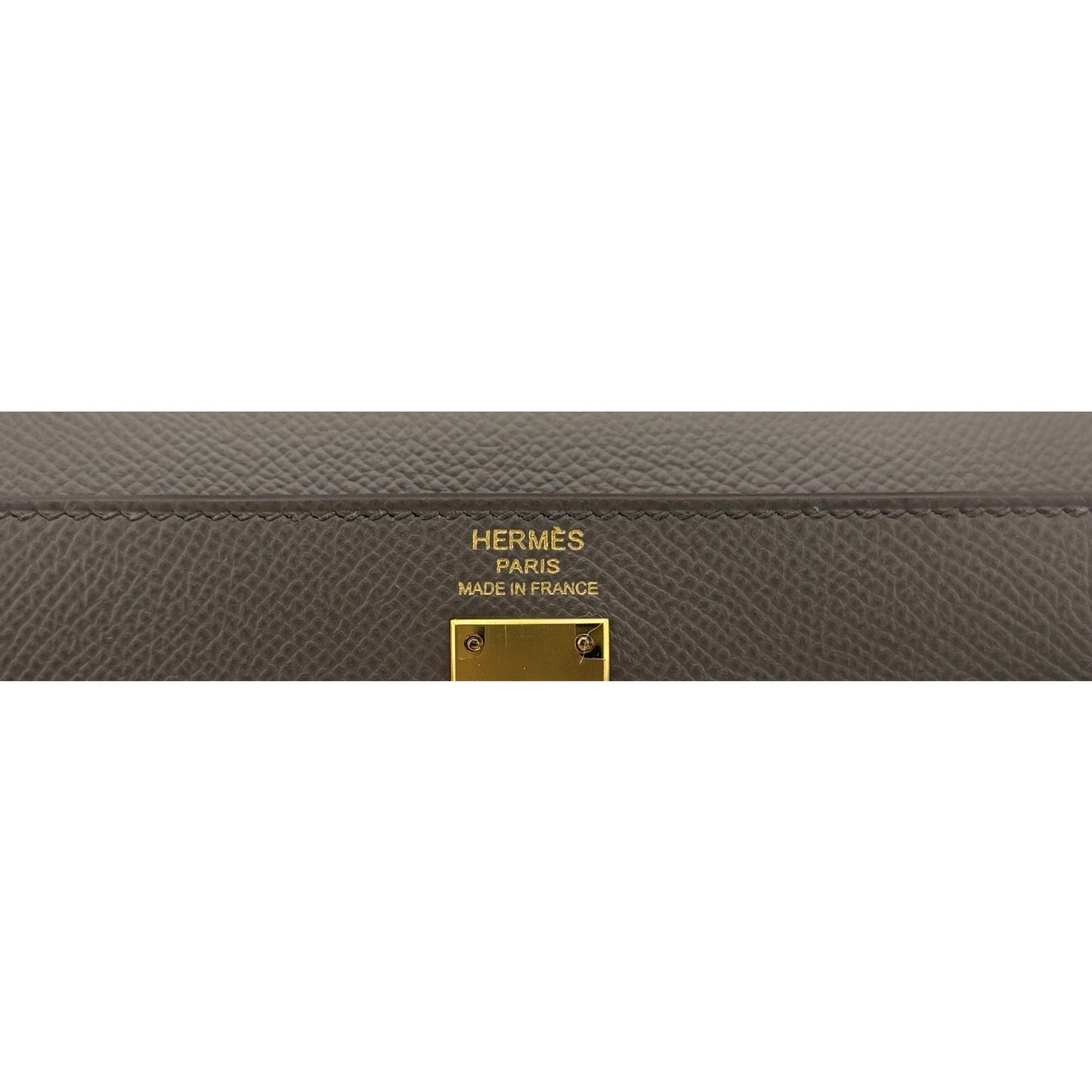 Hermes Kelly 25 Sellier Etain Gray Grey Epsom Leather Gold Hardware Rare