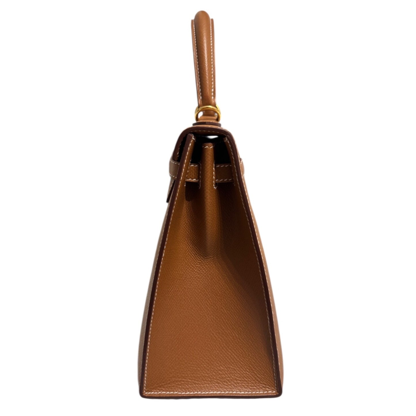 Hermes Kelly 25 Sellier Gold Tan Epsom Leather Gold Hardware