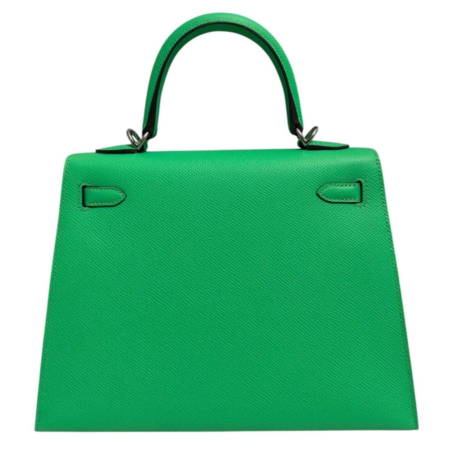 Hermes Kelly 25 Sellier Vert Comics Green Epsom Leather Palladium Hardware