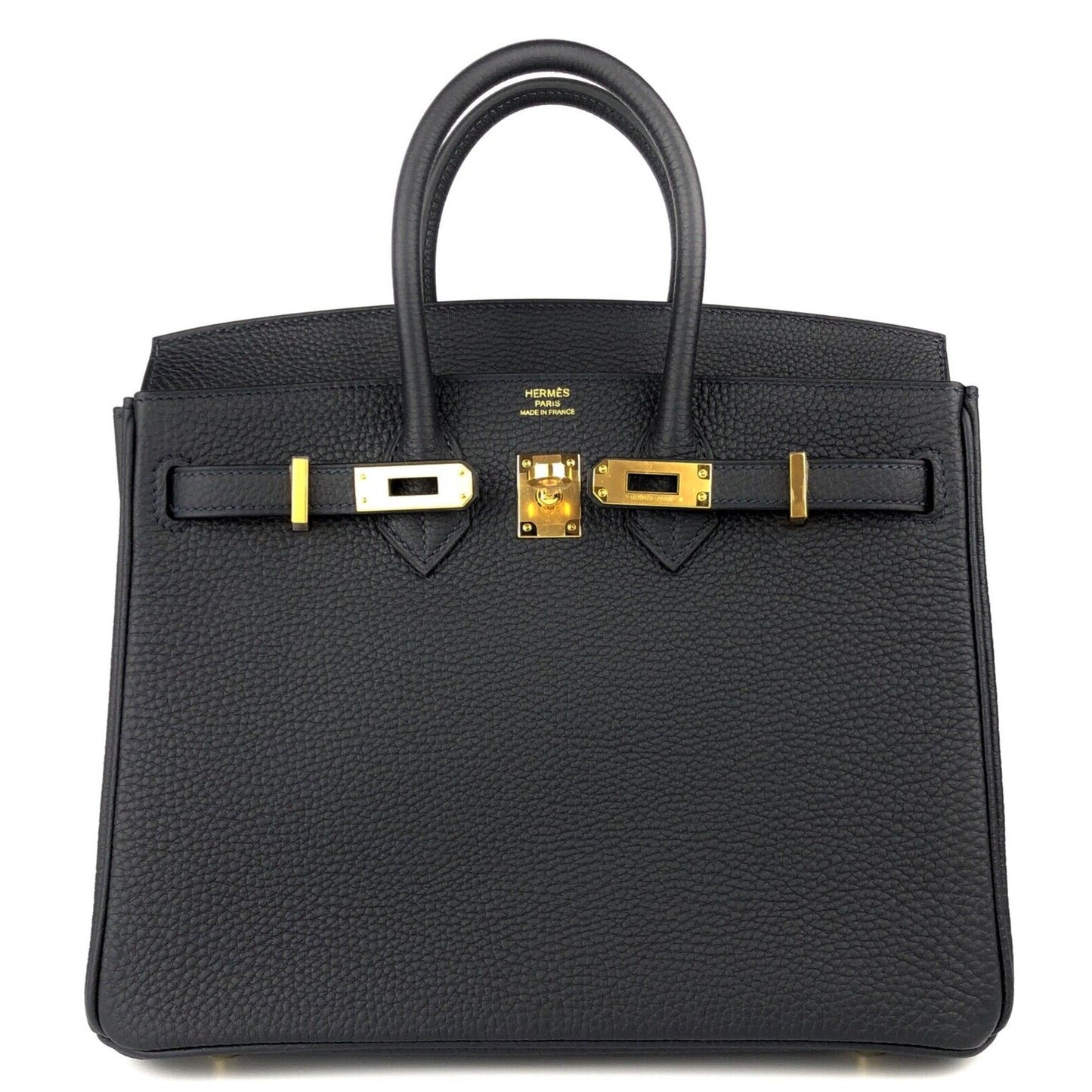 Hermes Birkin 25 Caban Dark Blue Togo Leather Gold Hardware 2022