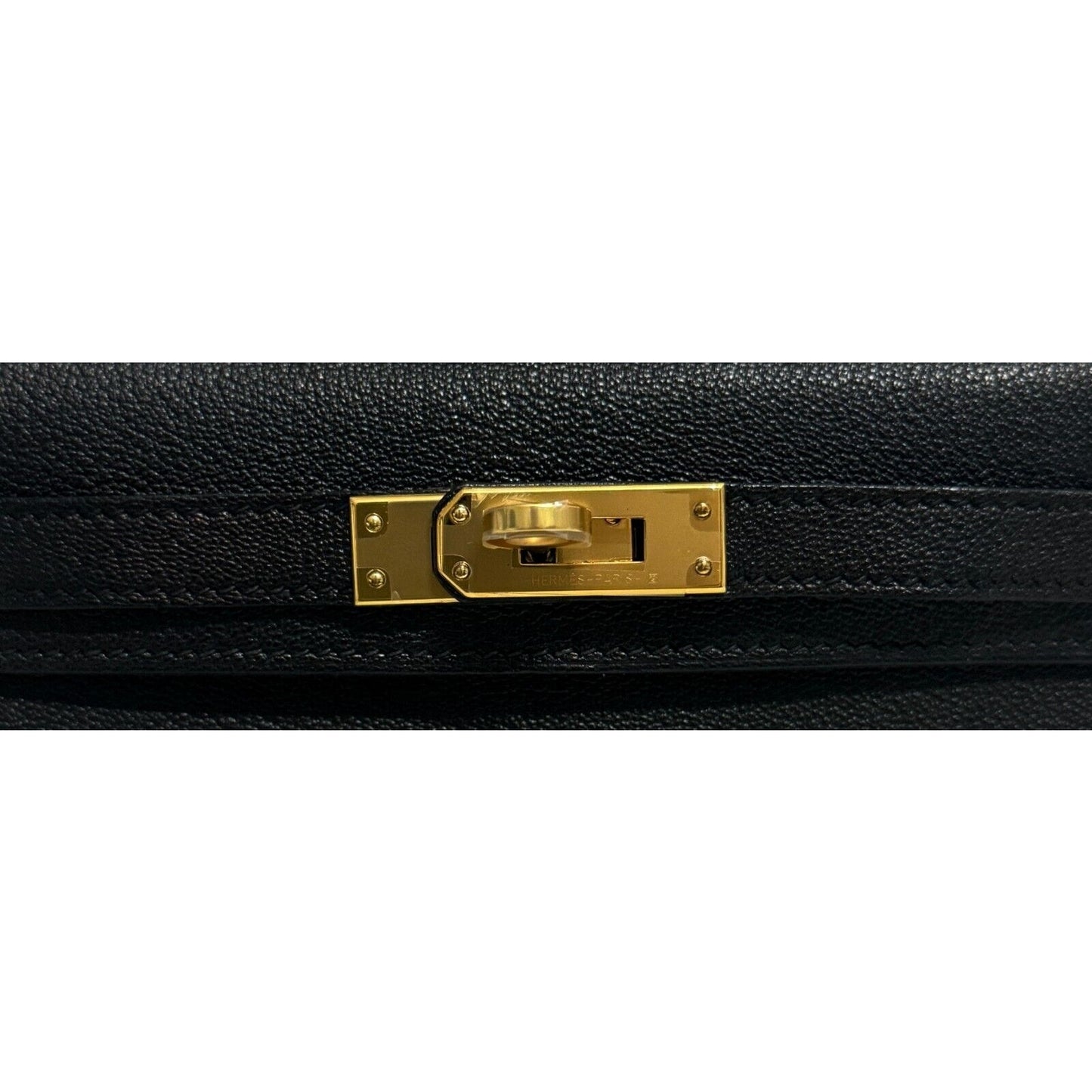 Hermes Kelly Mini 20 Black Noir Chevre Leather Gold Hardware