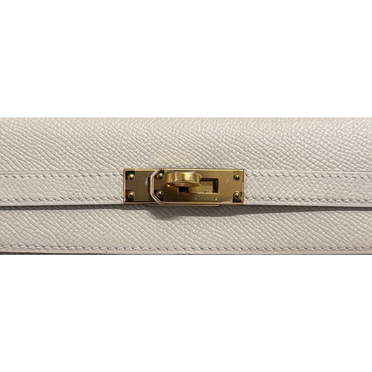 Hermes Kelly 25 Sellier Craie Cream Epsom Leather Gold Hardware