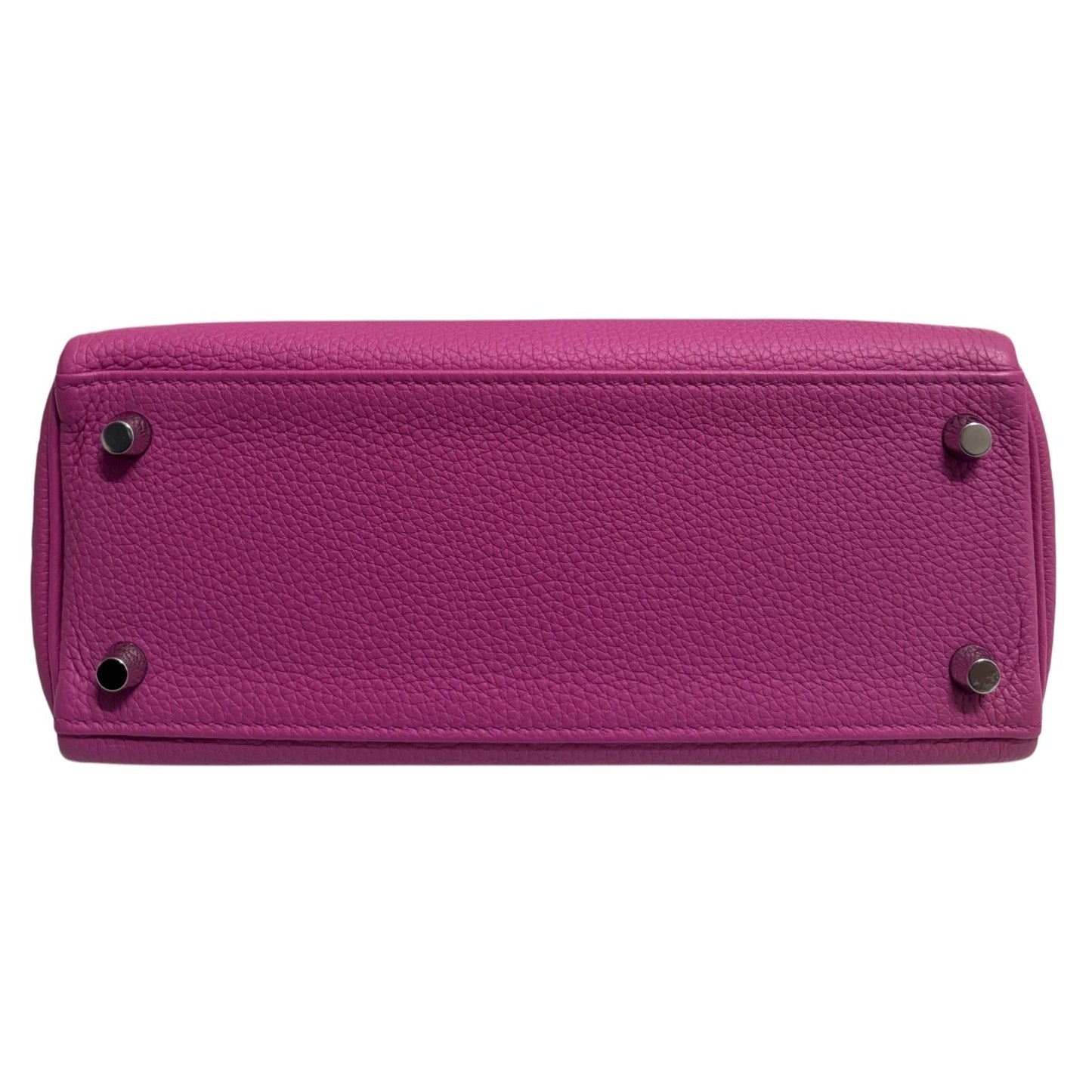 Hermes Kelly 25 Magnolia Pink Purple Togo Leather Palladium Hardware