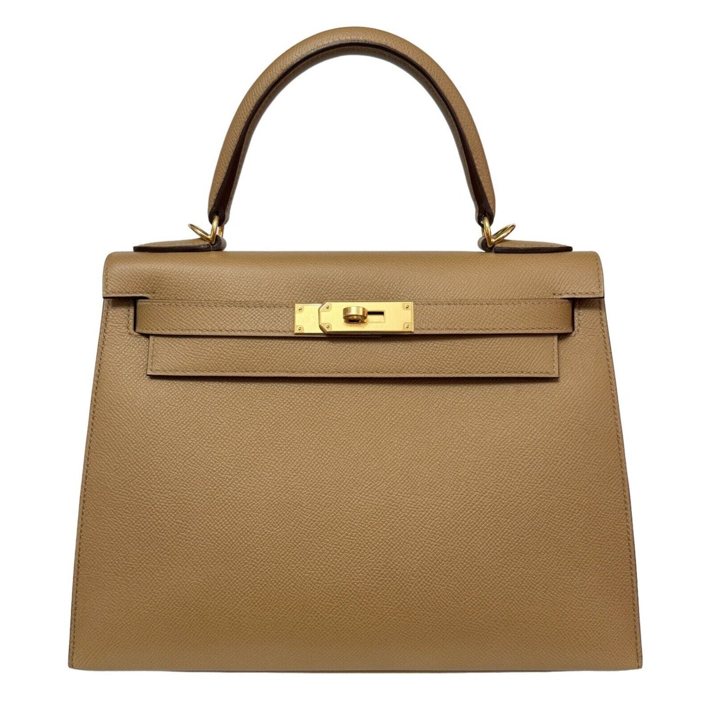 Hermes Kelly 28 Sellier Biscuit Tan Epsom Leather Gold Hardware Bag Handbag 2022